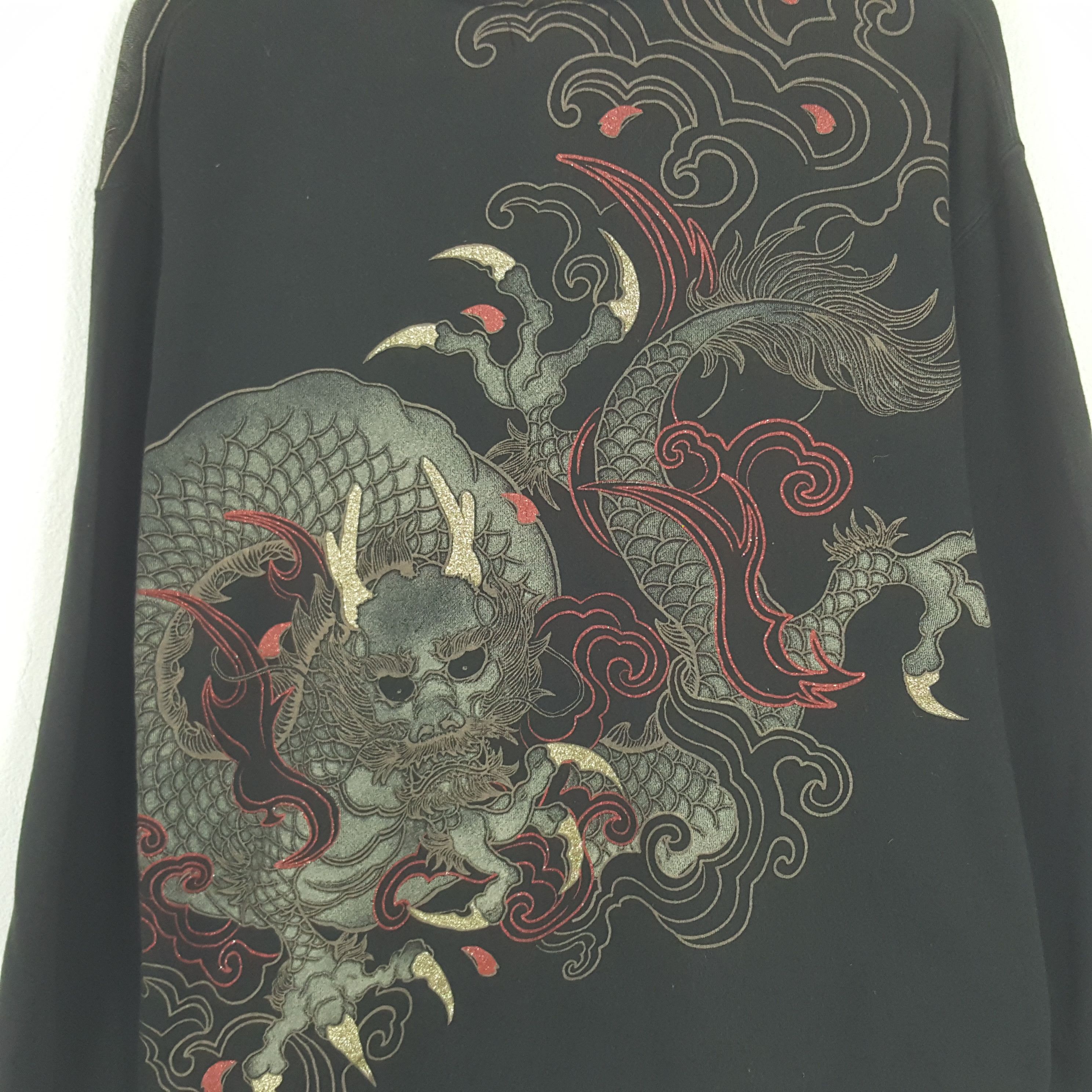 Japanese Brand × Vintage Vintage Dragon Art Japanese Brand Sweatshirt Size US XL / EU 56 / 4 - 4 Thumbnail