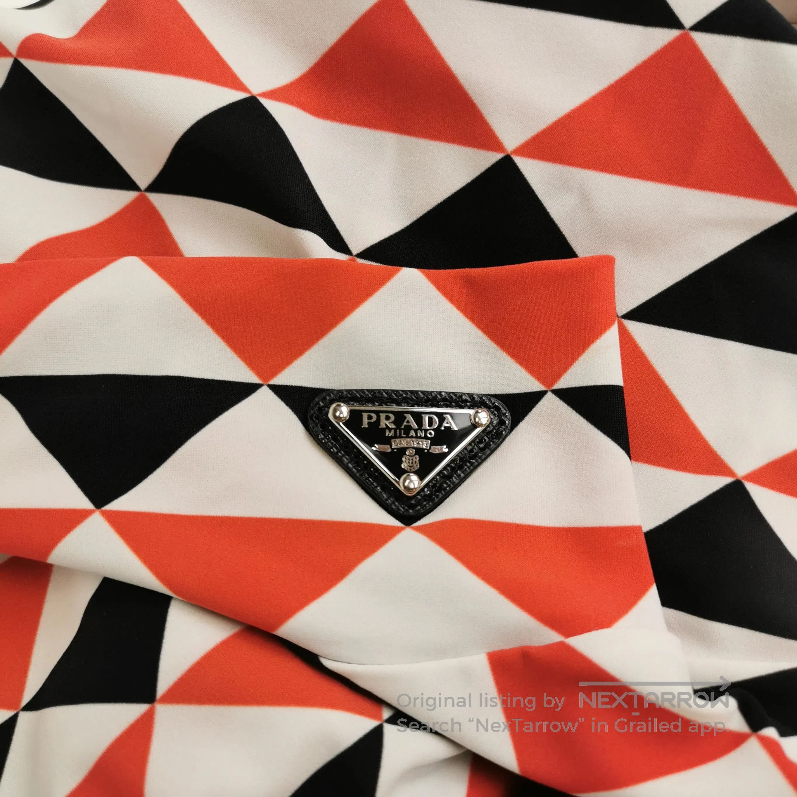 Prada Prada Colorful Triangle Logo High Neck Top . Size XS / US 0-2 / IT 36-38 - 3 Thumbnail