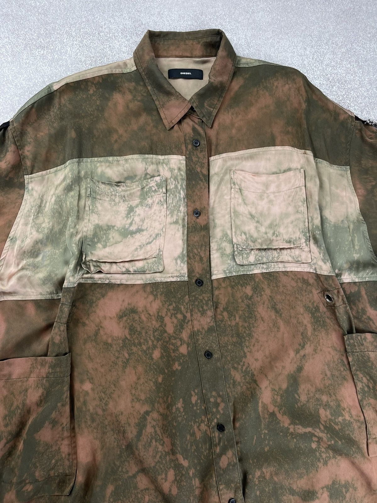 Diesel Diesel Custom Tie Dye Short Sleeve Shirt Size US S / EU 44-46 / 1 - 5 Thumbnail