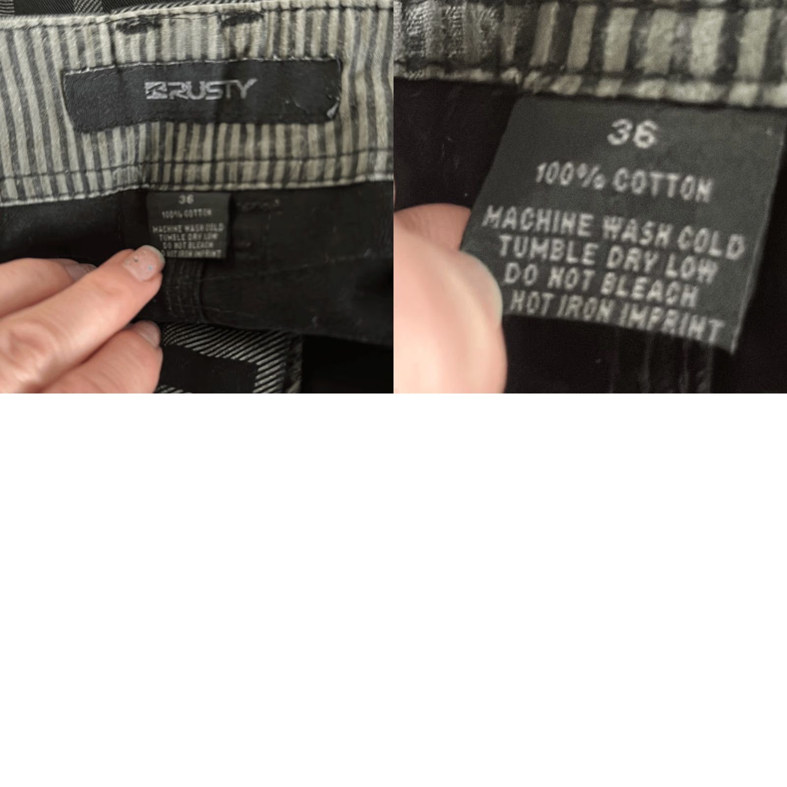 Rusty Rusty Surf Cargo Shorts Men’s 36 100% Cotton Multicolor Casual Black Gray Cargo Shorts Mens Regular Size US 36 / EU 52 - 8 Thumbnail