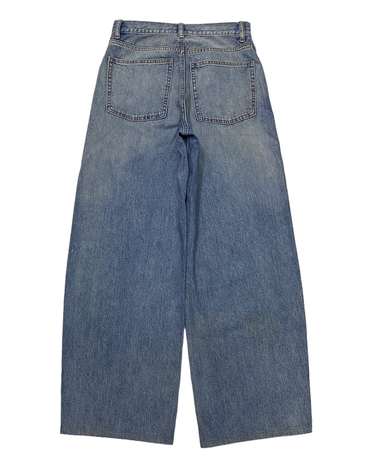 Undercover × Uniqlo 🔥RARE UNDERCOVER UNIQLO BAGGY WIDE DENIM JEANS Size US 29 - 3 Thumbnail