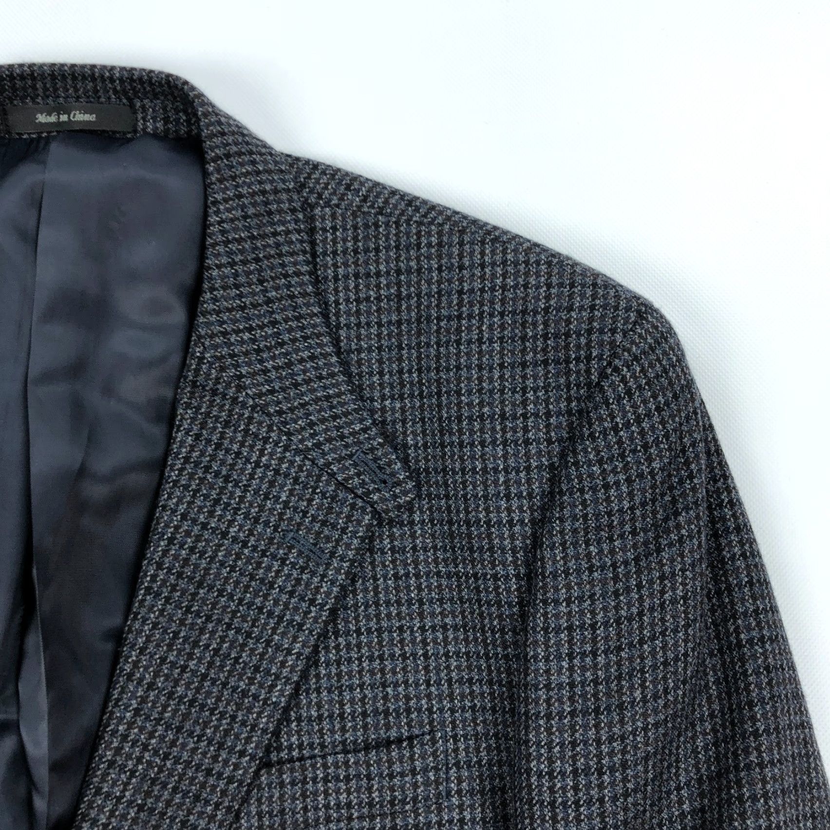 Ralph Lauren Ralph Lauren Blazer Wool Houndstooth 42R Men Blue Notch Lapel 2-Button Single-Breasted Sport Coat Jacket Size 42R - 2 Thumbnail