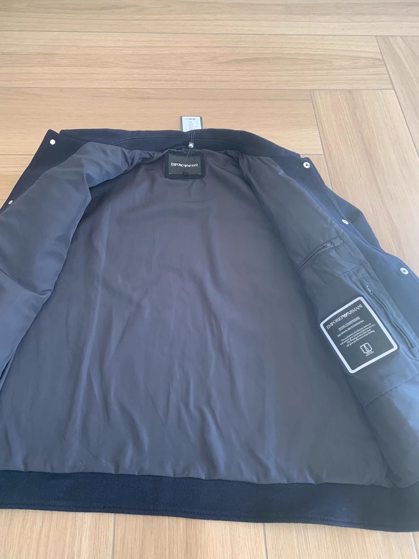 Emporio Armani Emporio Armani Cashmere Wool Navy IT 54 Jacket Size US L / EU 52-54 / 3 - 3 Thumbnail