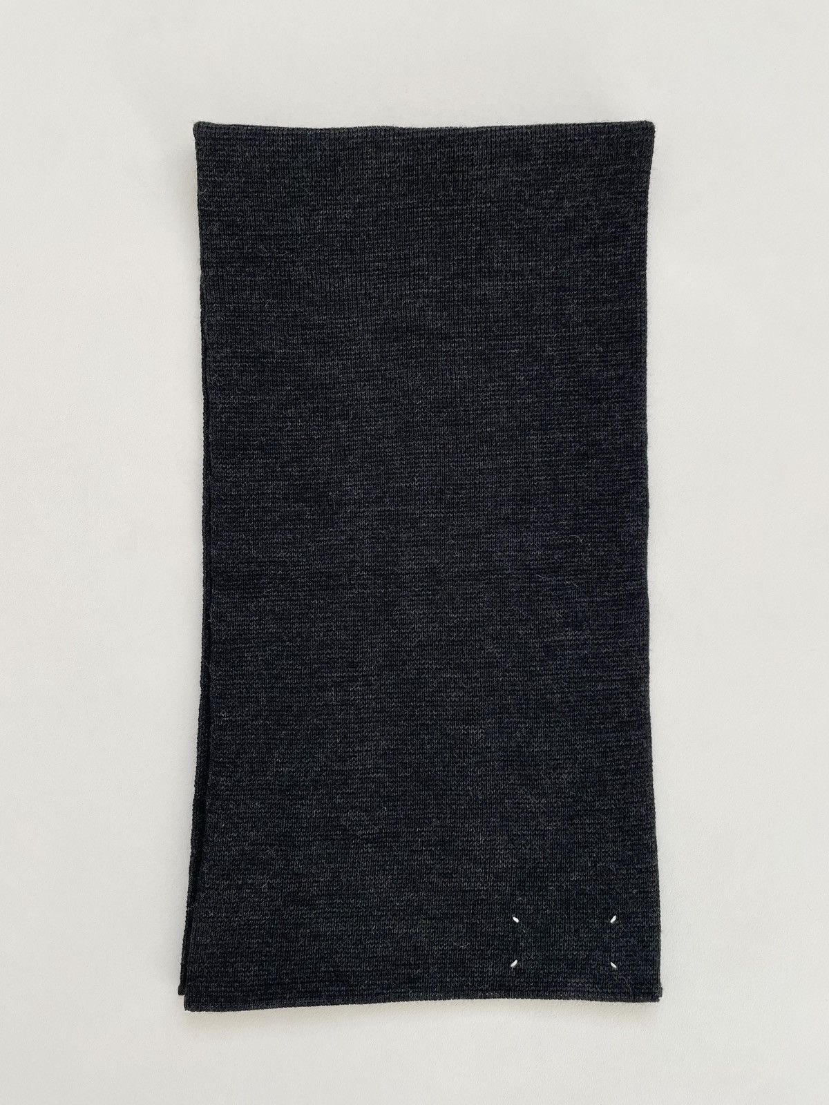 Maison Margiela A/W 2000 Waffle Weave Gray Wool Scarf Size ONE SIZE - 7 Thumbnail