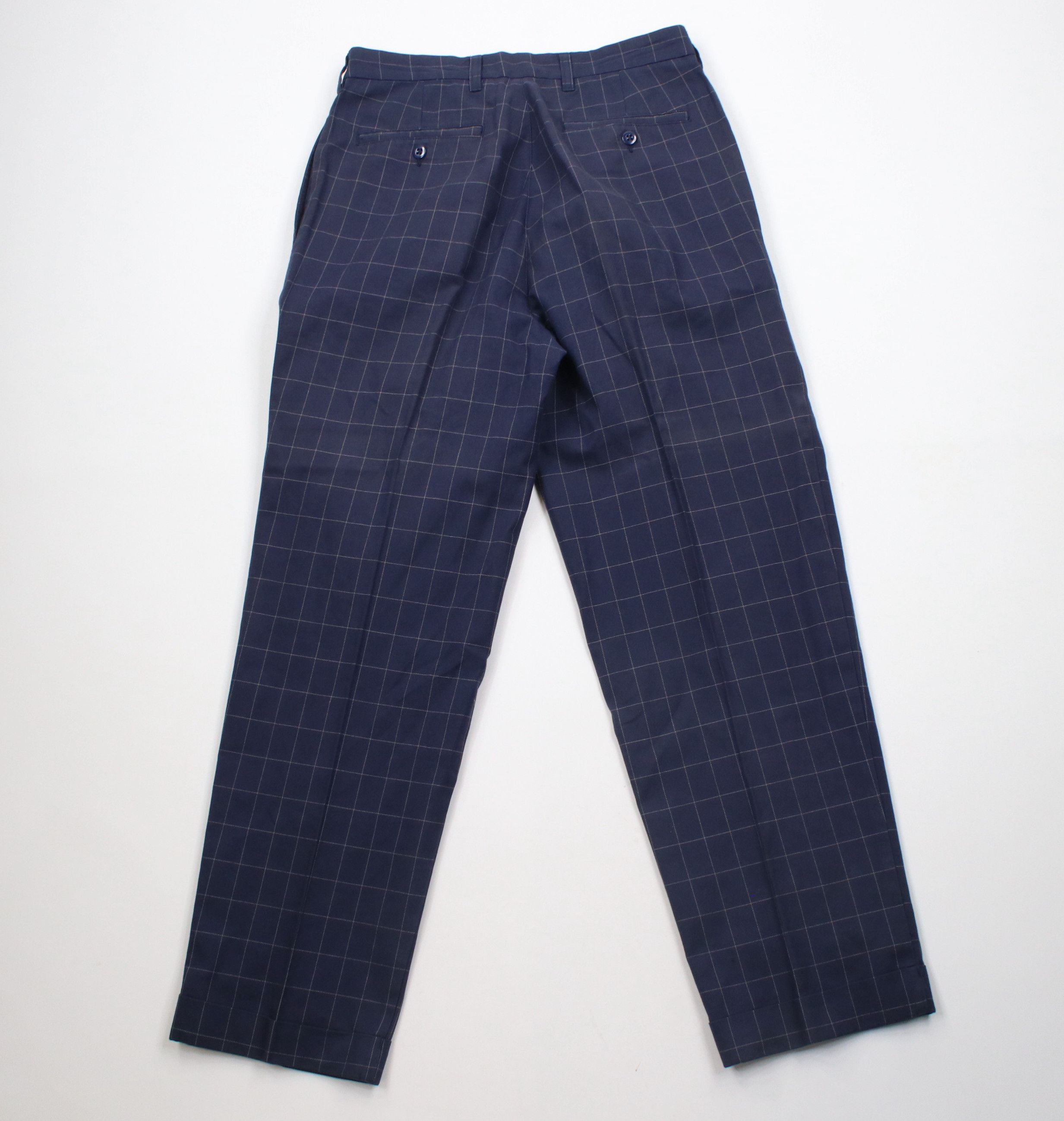 Tommy Hilfiger × Vintage Vintage 90s Tommy Hilfiger Cuffed Chino Pants Blue Plaid Size US 30 / EU 46 - 10 Thumbnail