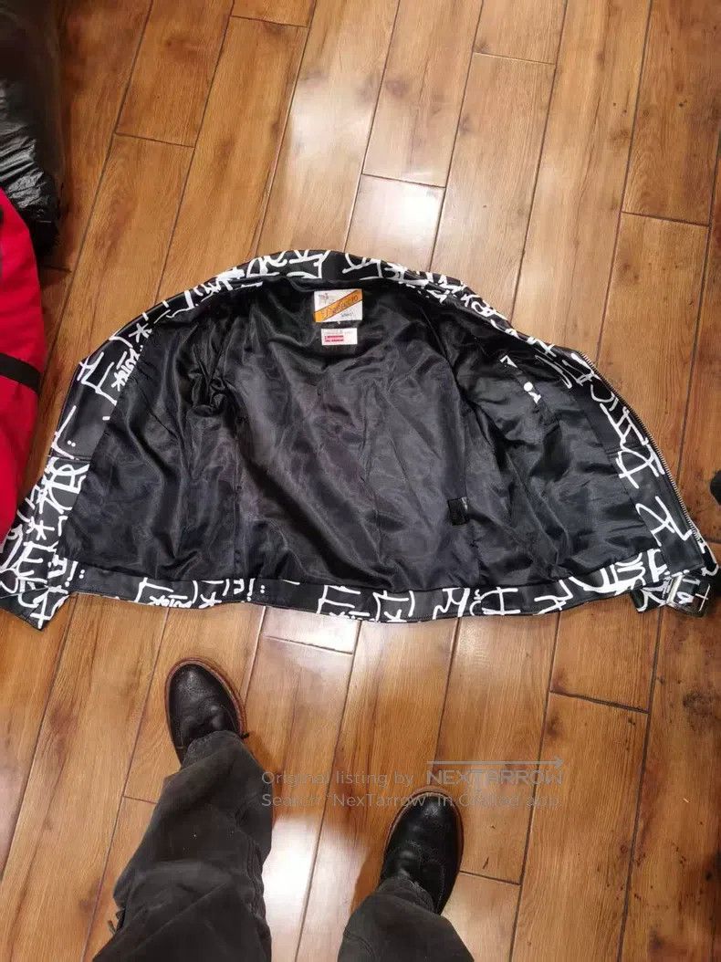 Schott Schott Co-branded graffiti calfskin cable-stayed motorcycl Size US S / EU 44-46 / 1 - 3 Thumbnail