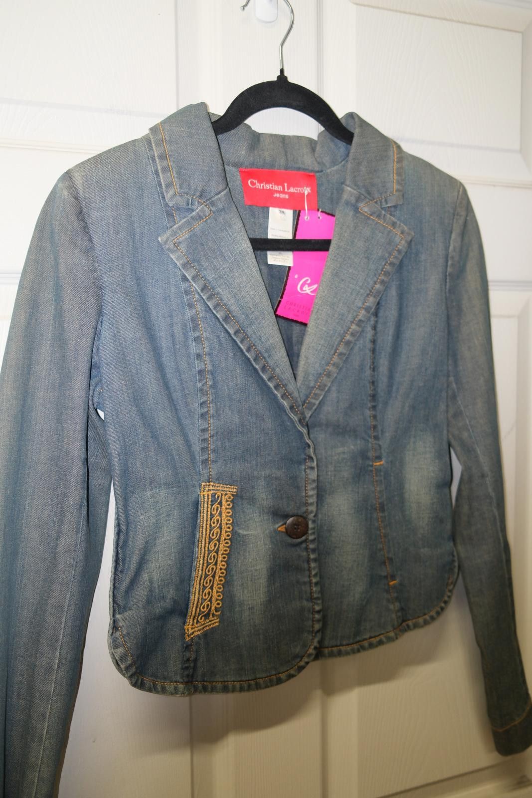 Christian Lacroix 00's Christian Lacroix Jeans Cropped Denim Blazer Size XS / US 0-2 / IT 36-38 - 2 Thumbnail