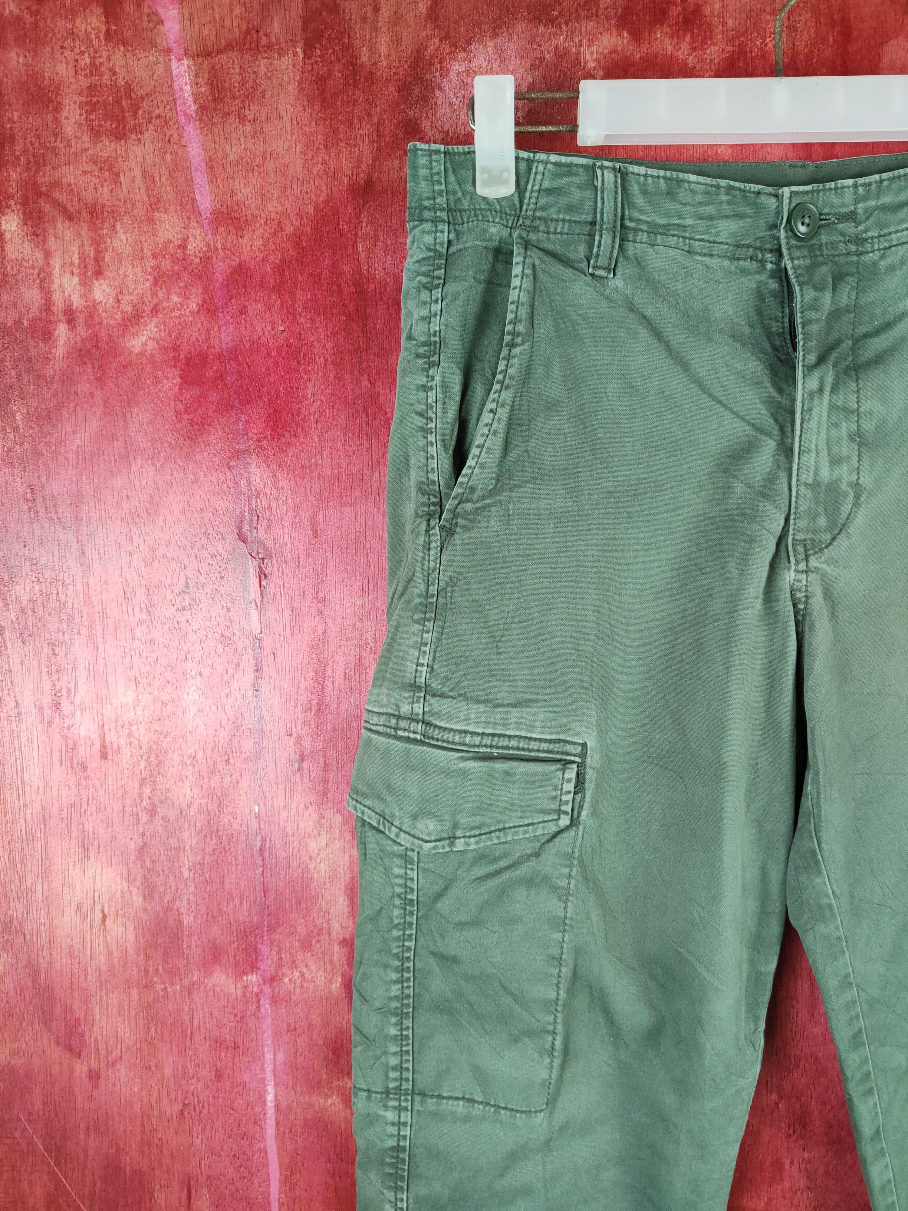 Japanese Brand × Uniqlo Uniqlo Green Multipocket Tactical Jogger Pants #S1286 Size US 29 - 3 Thumbnail