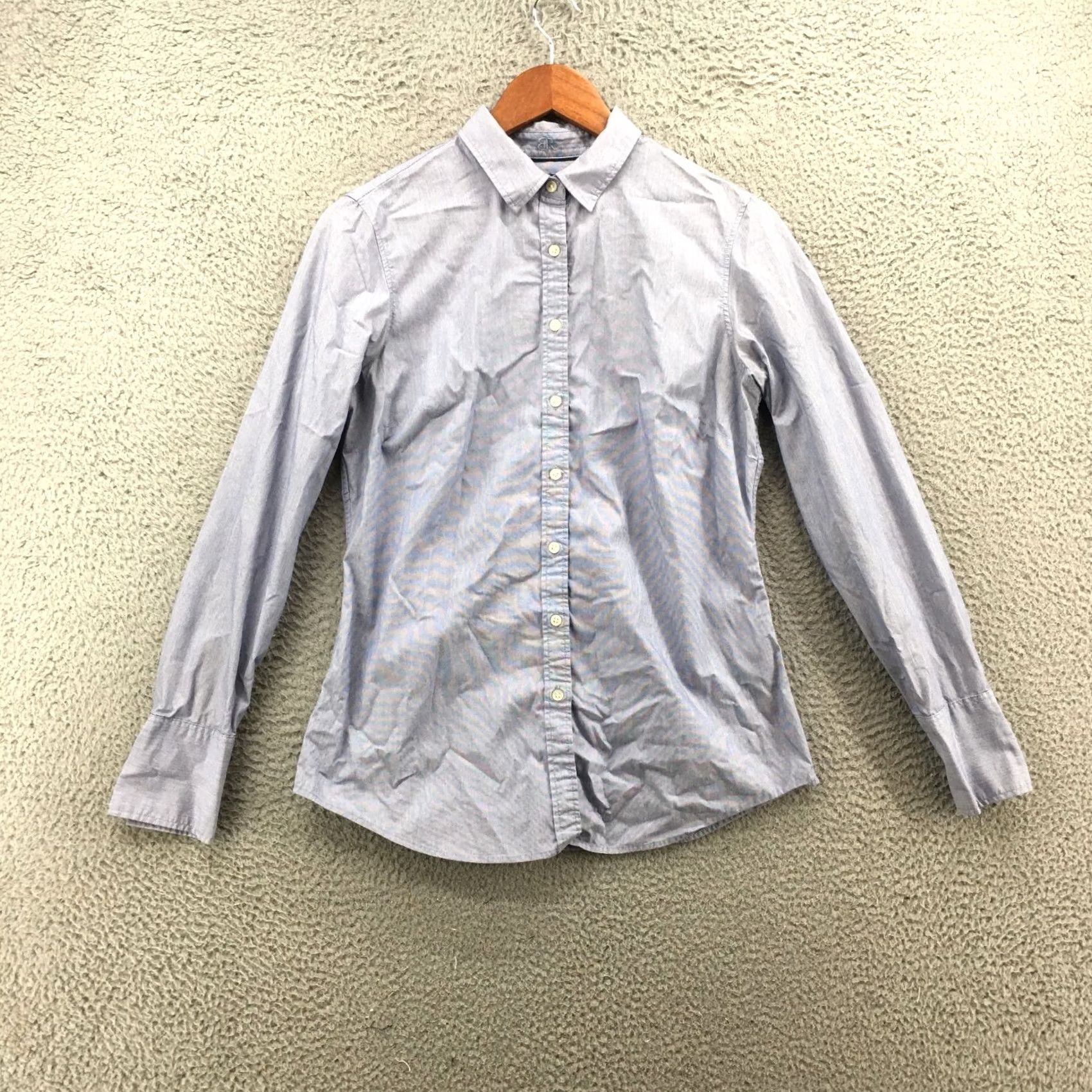 Banana Republic Banana Republic Shirt Womens 8 Button-Up Collared Casual Blue Cotton Size M / US 6-8 / IT 42-44 - 2 Thumbnail