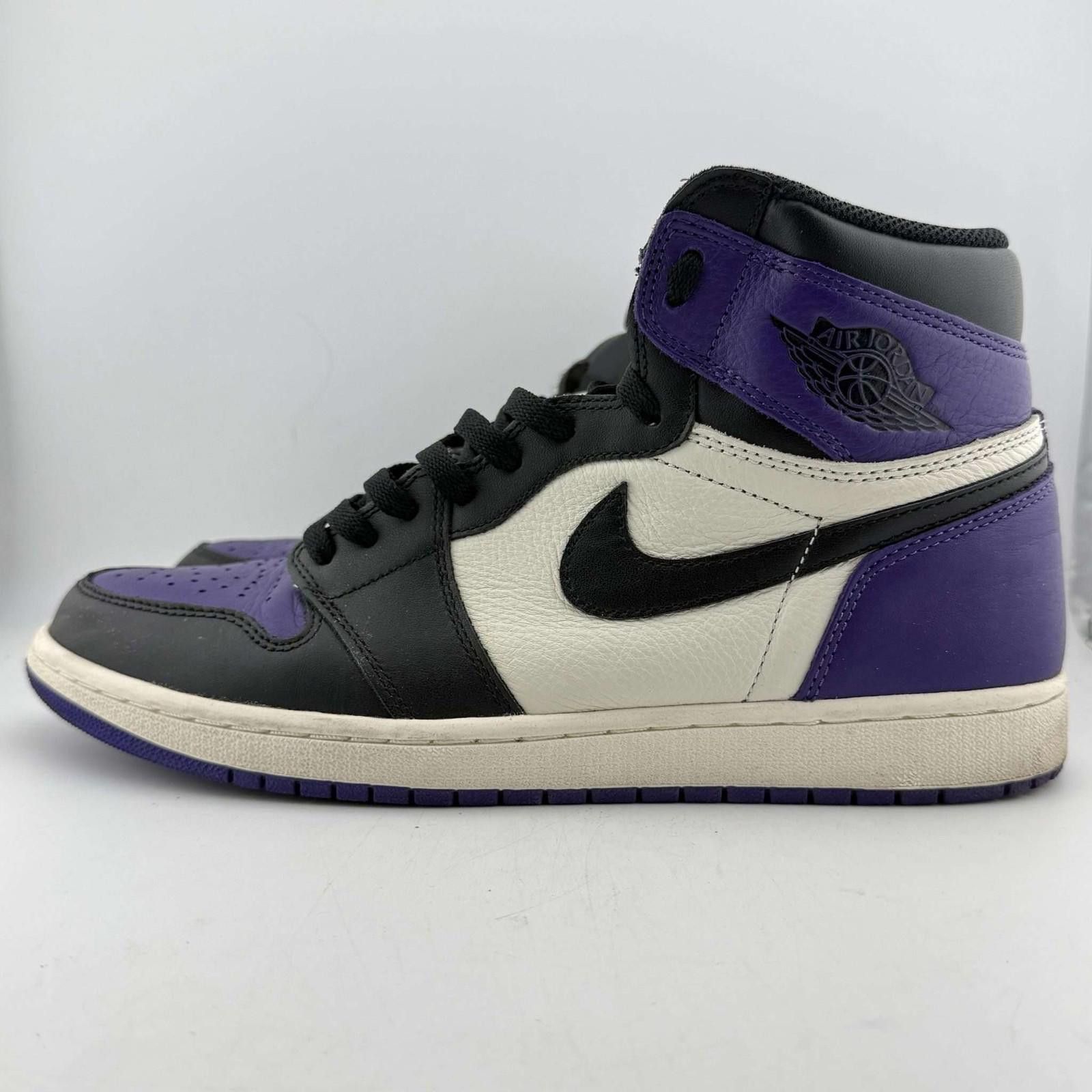 Nike Air Jordan 1 Retro Court Purple 11 Used with Box 555088-501 Size US 11 / EU 44 - 2 Thumbnail