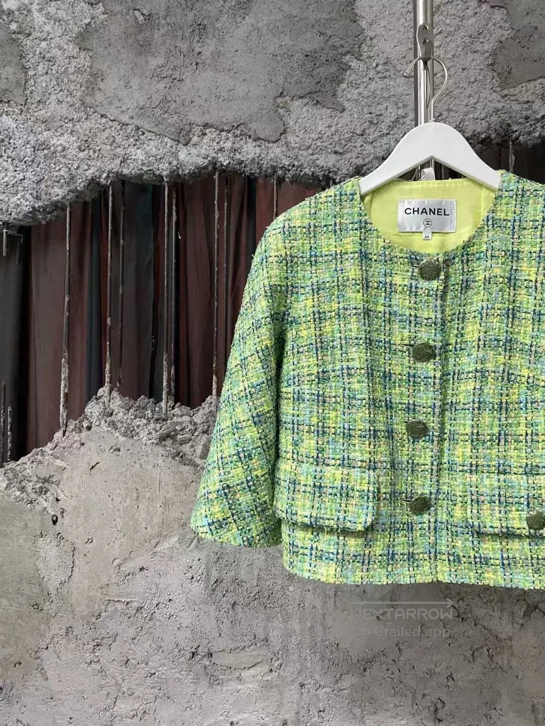 Chanel green woven short jacket by chanel. Size XS / US 0-2 / IT 36-38 - 3 Thumbnail