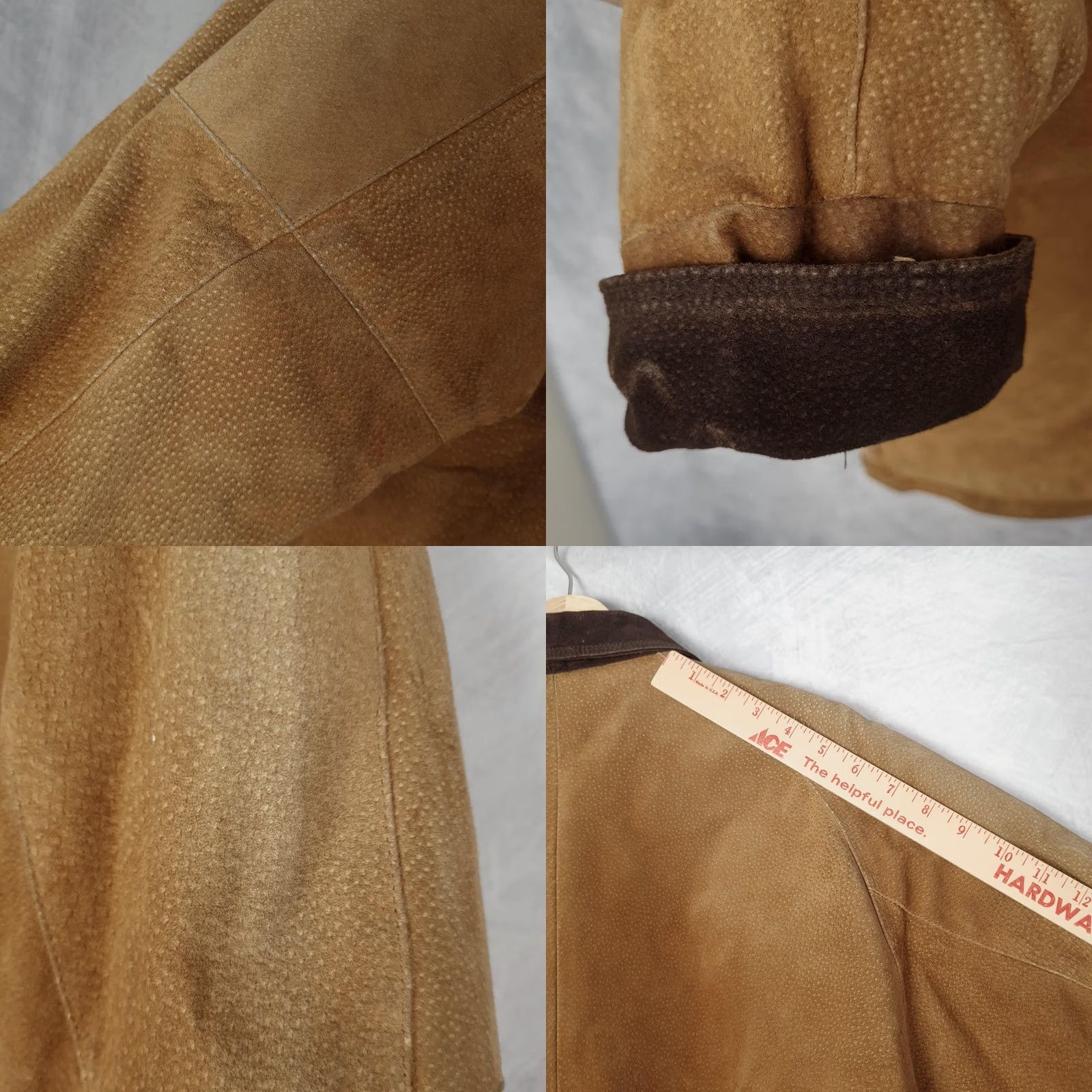 Talbots VINTAGE Talbots Coat Suede Leather Overcoat Women Medium Brown Corduroy Collar Pockets Button Front Size M / US 6-8 / IT 42-44 - 10 Thumbnail