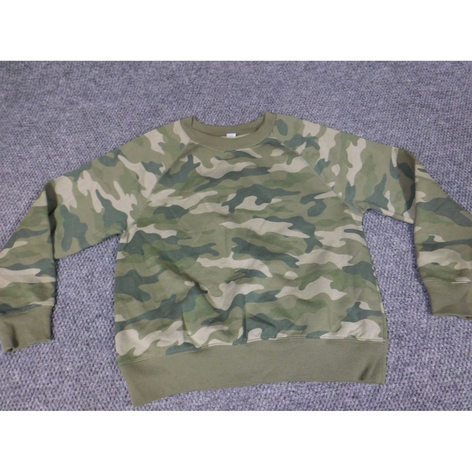 Old Navy Old Navy Womens Sweater Pullover Crewneck Dolman Sleeve Green Camouflage Small S Size S / US 4 / IT 40 - 2 Thumbnail