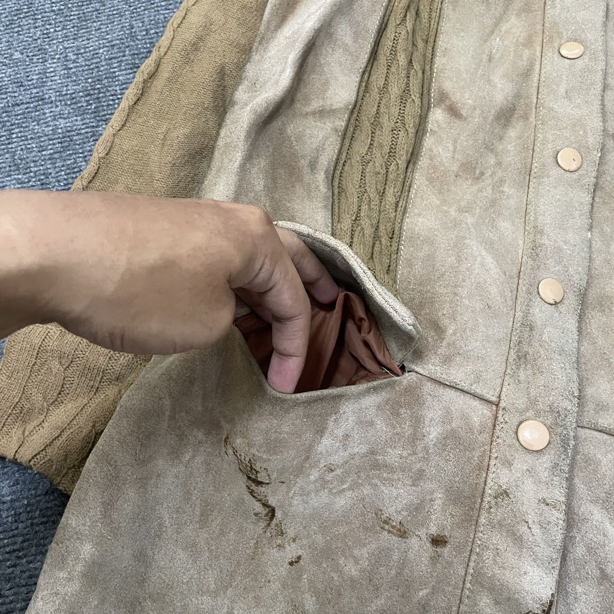 Genuine Leather × Vintage David Brett Suede Leather Long Jacket Size XS / US 0-2 / IT 36-38 - 3 Thumbnail