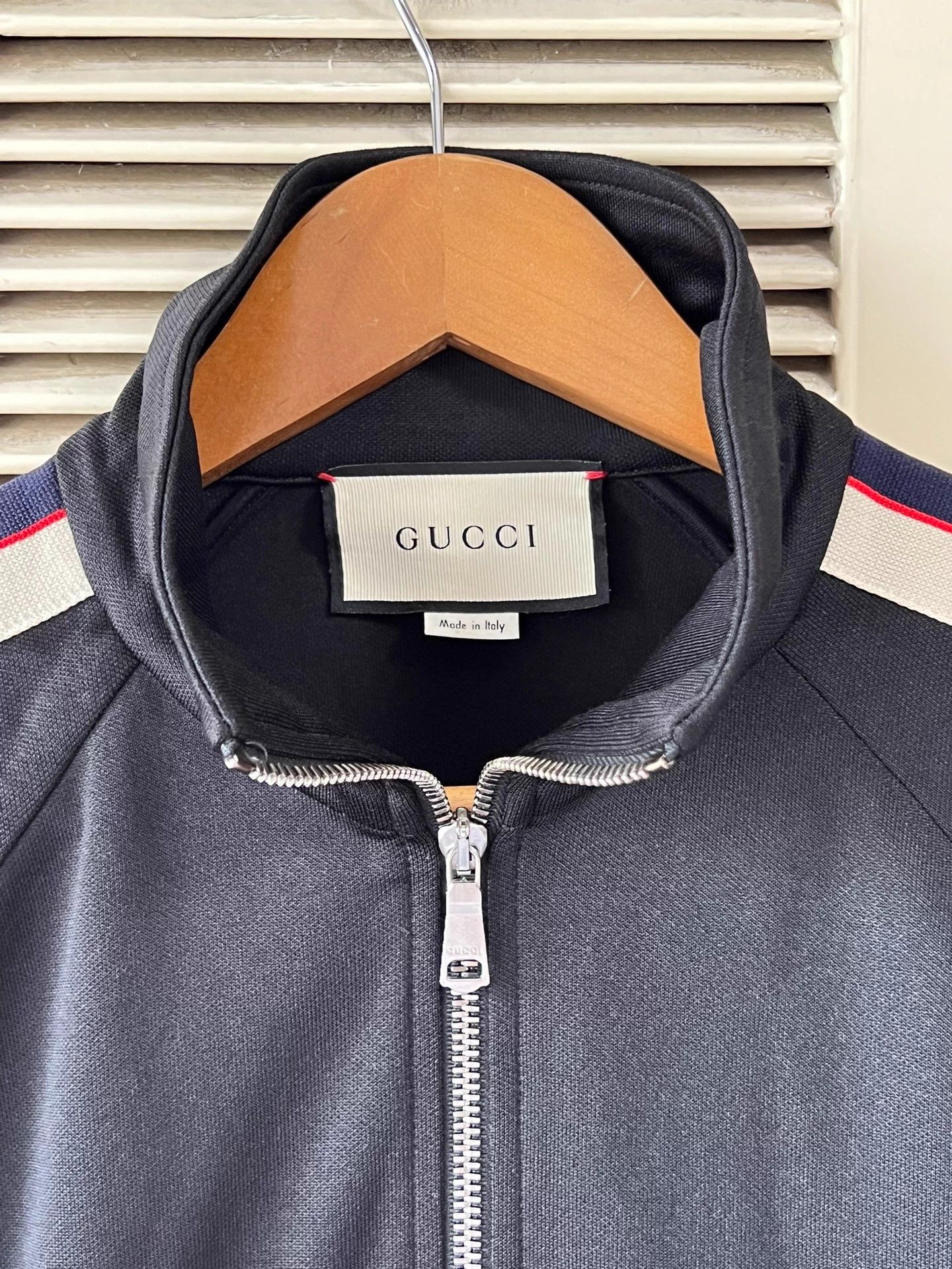 Gucci Gucci Black XS Webbing Logo Jacket Red/Green Stripe Size US XS / EU 42 / 0 - 3 Thumbnail