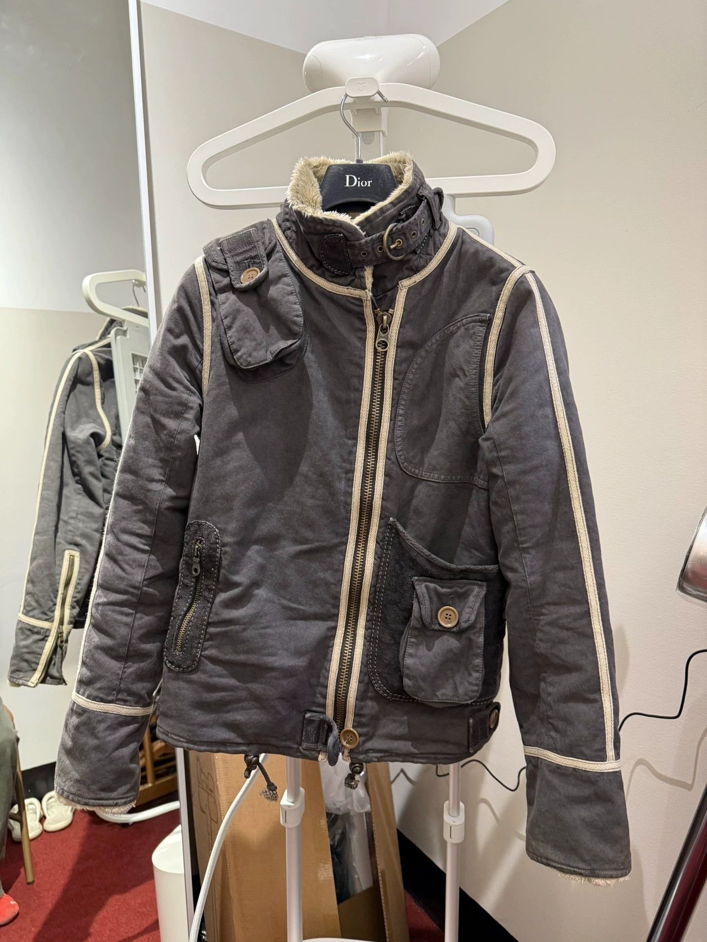 Share Spirit Homme Share spirit Vintage Gray Fleece Jacket 36 Warm Size XS / US 0-2 / IT 36-38 - 1 Thumbnail