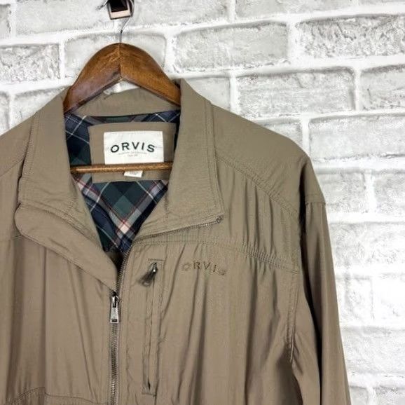 Orvis Orvis Windbreaker Jacket Beige Nylon Full Zip Pockets Mens LARGE Size US L / EU 52-54 / 3 - 2 Thumbnail