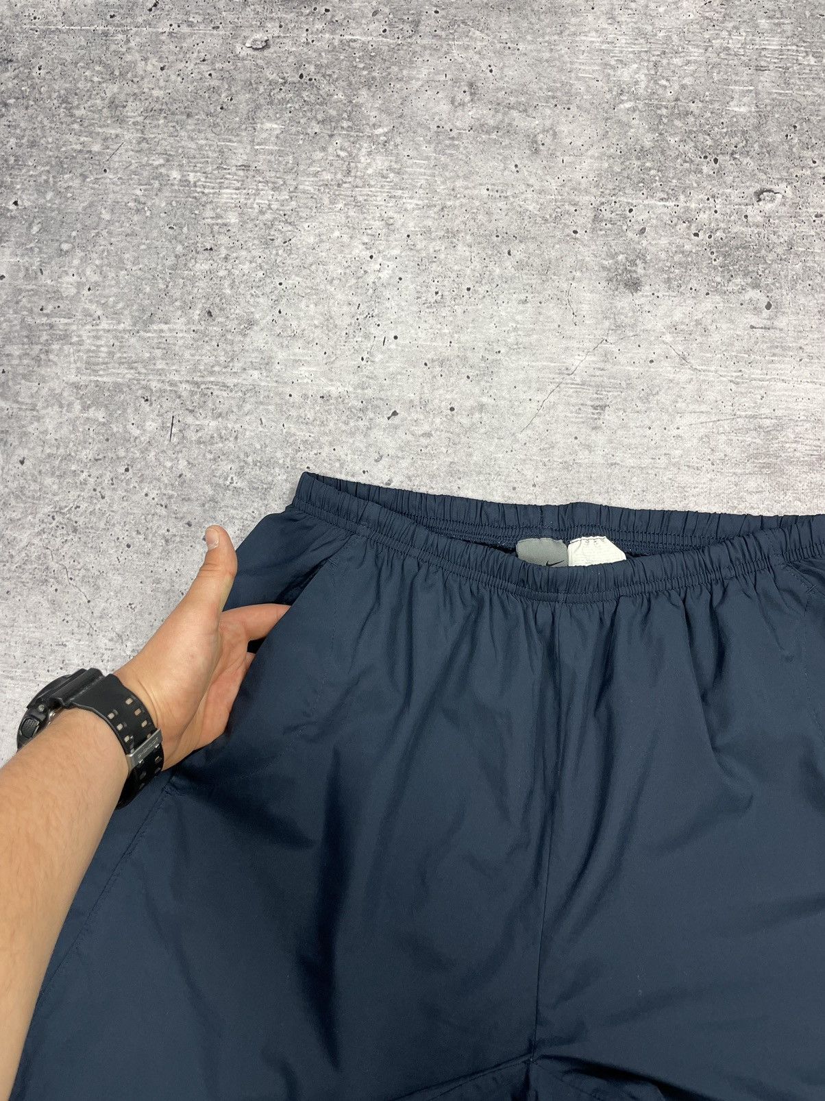Nike × Vintage Vintage Nike Y2K Style Blue Drill Nylon Reflective Pants Size US 34 / EU 50 - 9 Thumbnail