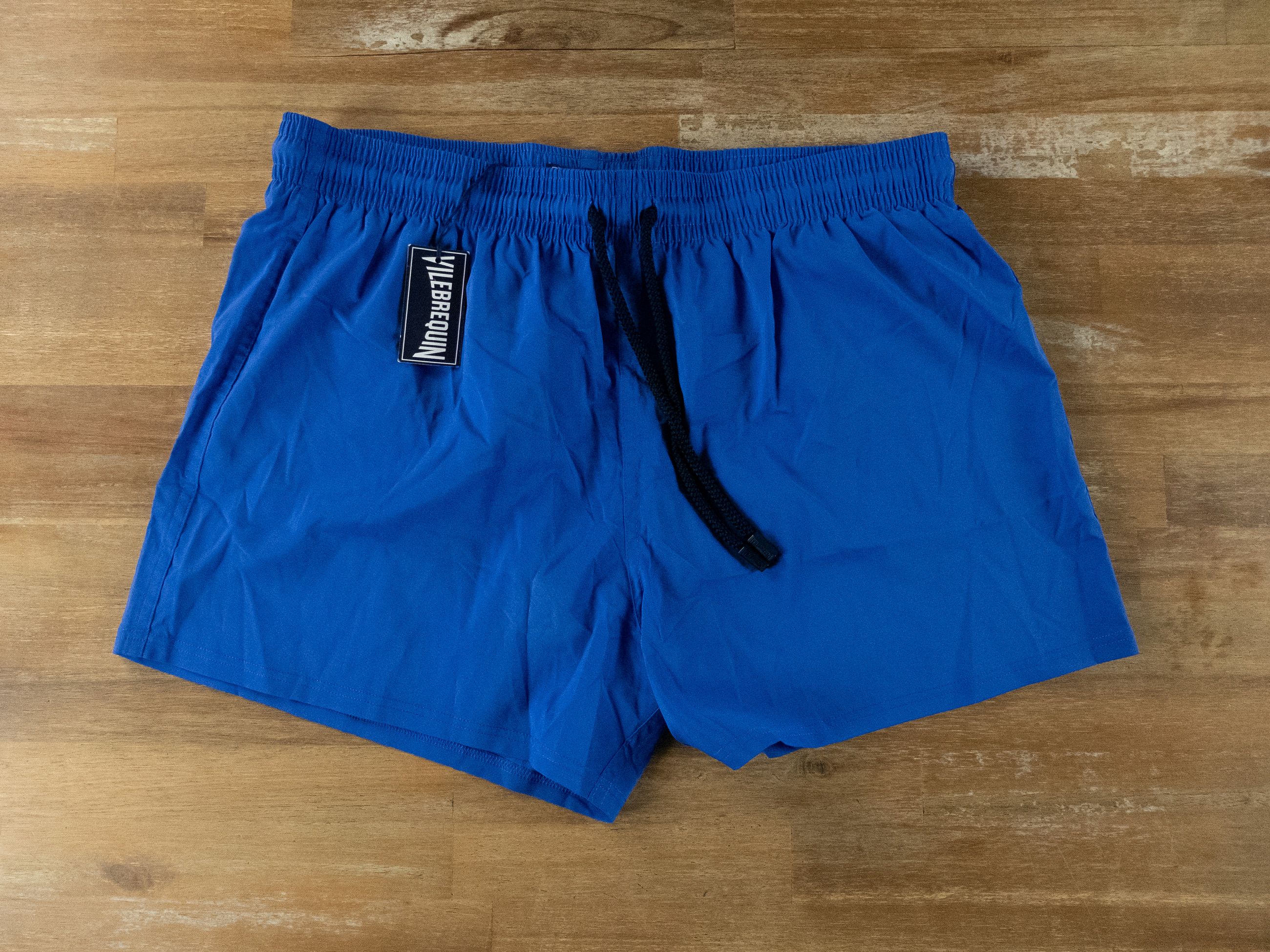 Vilebrequin VILEBREQUIN Bleu de Mer solid blue swim shorts XXL Size US 38 / EU 54 - 1 Thumbnail