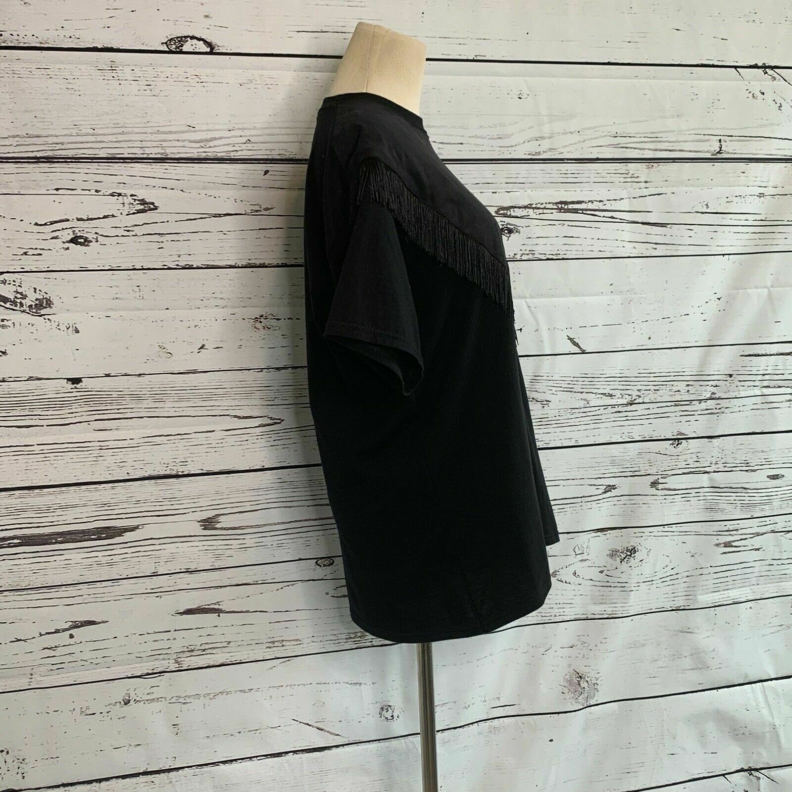 Vintage Reclaimed Vintage vegan suede fringed Boho top Shirt M Size M / US 6-8 / IT 42-44 - 9 Thumbnail