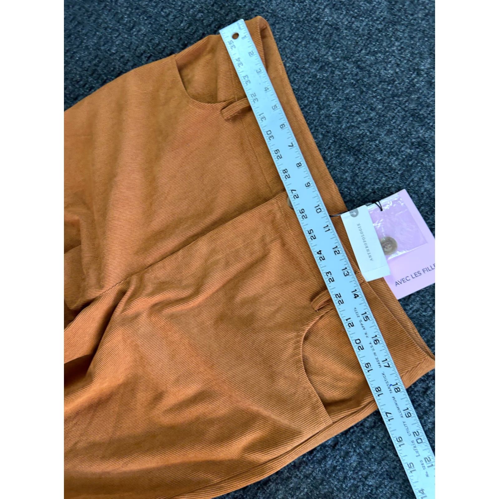 Anthropologie Anthropologie Pants Flare Wide-Leg XL Brown Corduroy With Pockets Vintage No Size 40" / US 18 - 7 Thumbnail