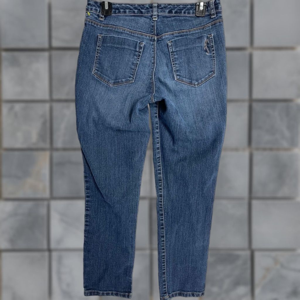 Vintage Style co Curvy Jeans Women Size 4 Dark Blue Denim Cotton Minimalist Casual Size 30" / US 8 / IT 44 - 1 Thumbnail