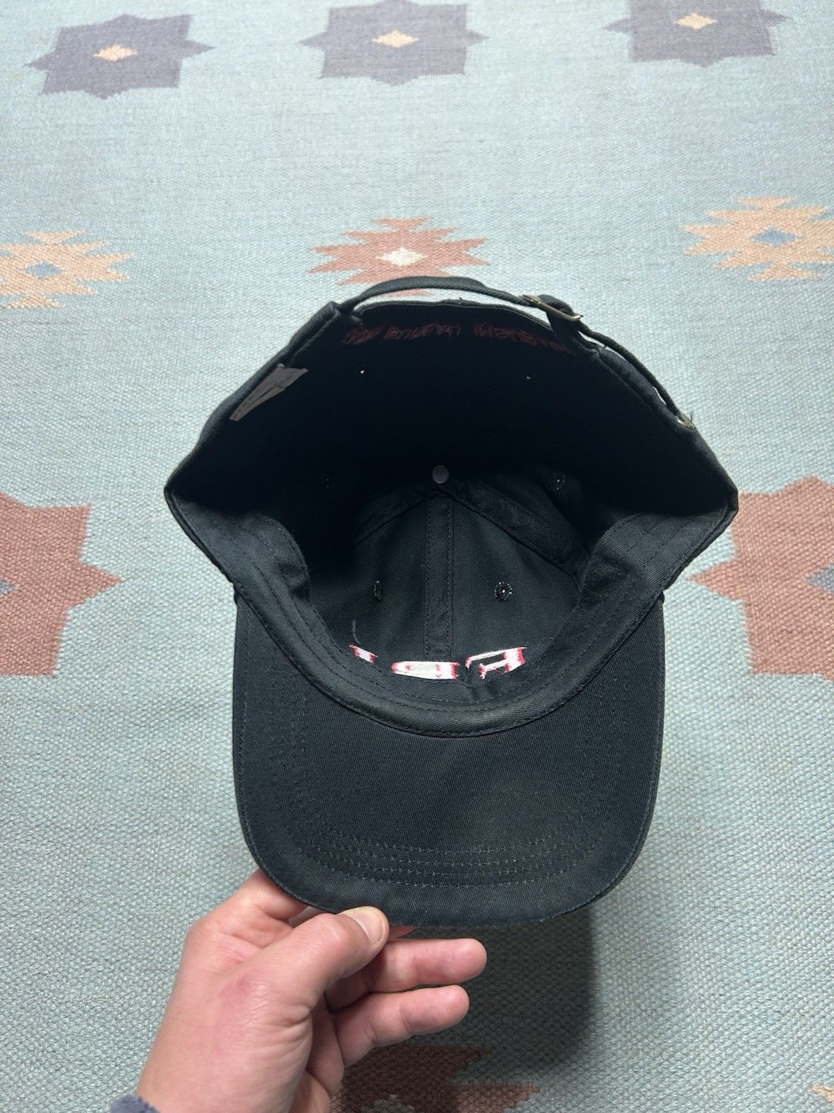 Vintage Vintage strapback hat FBI farm bureau insurance black red Size ONE SIZE - 6 Thumbnail