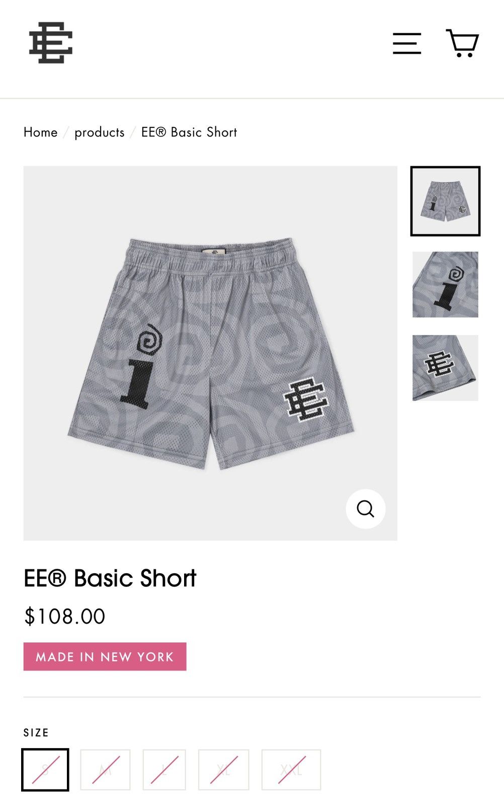 Eric Emanuel NEW Eric Emanuel x Interscope Records Basic Shorts Large Size US 34 / EU 50 - 8 Thumbnail