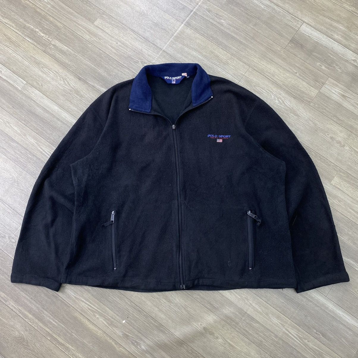 Polo Ralph Lauren 1990s Vintage Polo Sport Ralph Lauren Fleece Zip Jacket Size US XL / EU 56 / 4 - 1 Thumbnail