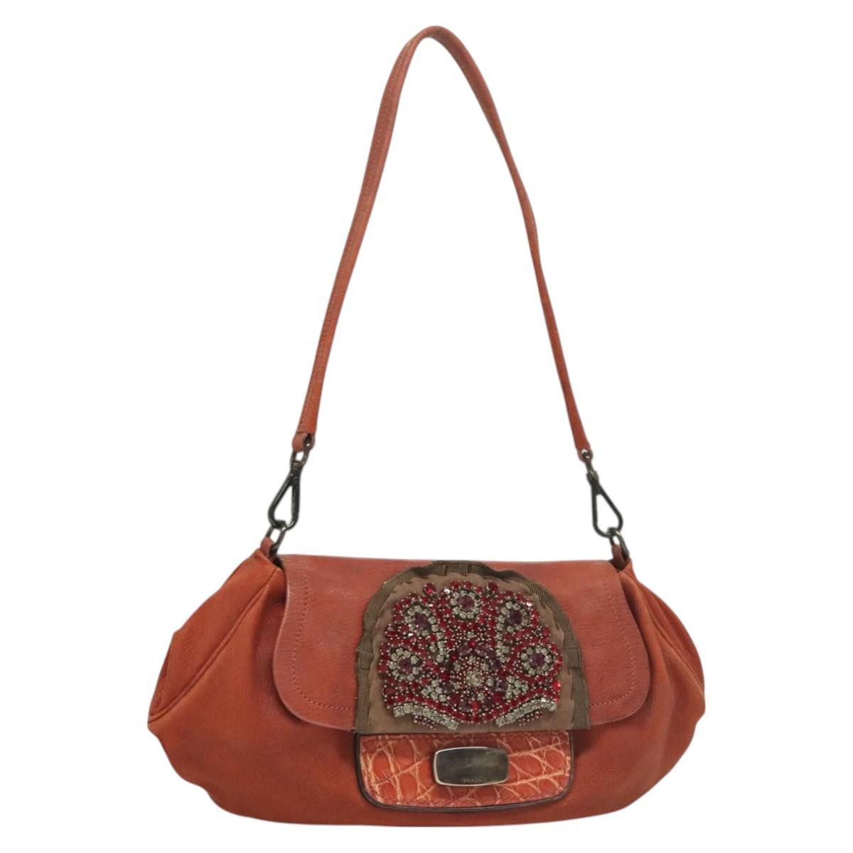Prada PRADA Shoulder Bag Leather Red Size ONE SIZE - 1 Thumbnail