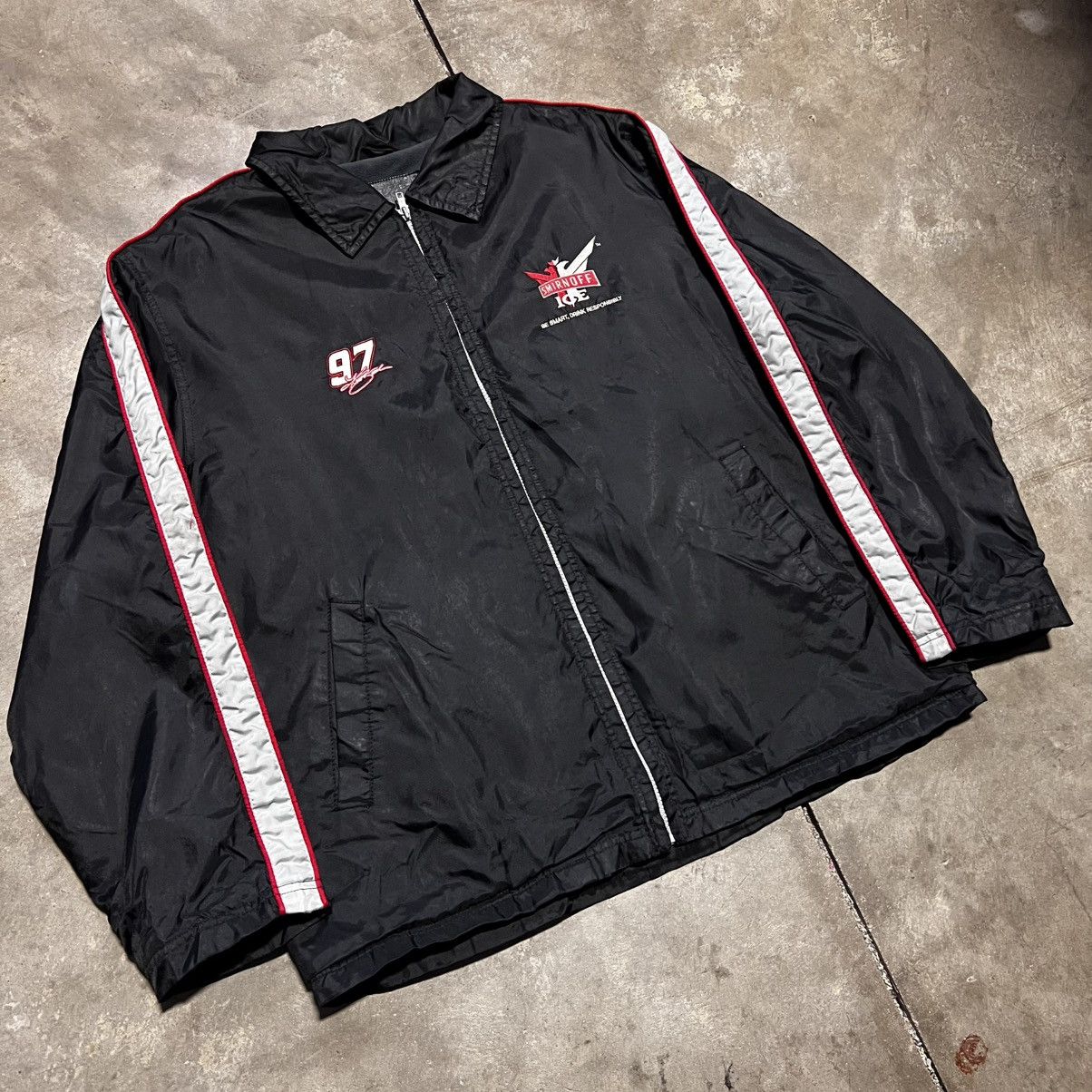 NASCAR Vintage Smirnoff Ice NASCAR Jacket Kurt Busch Zip Up Racing Size US XL / EU 56 / 4 - 2 Thumbnail
