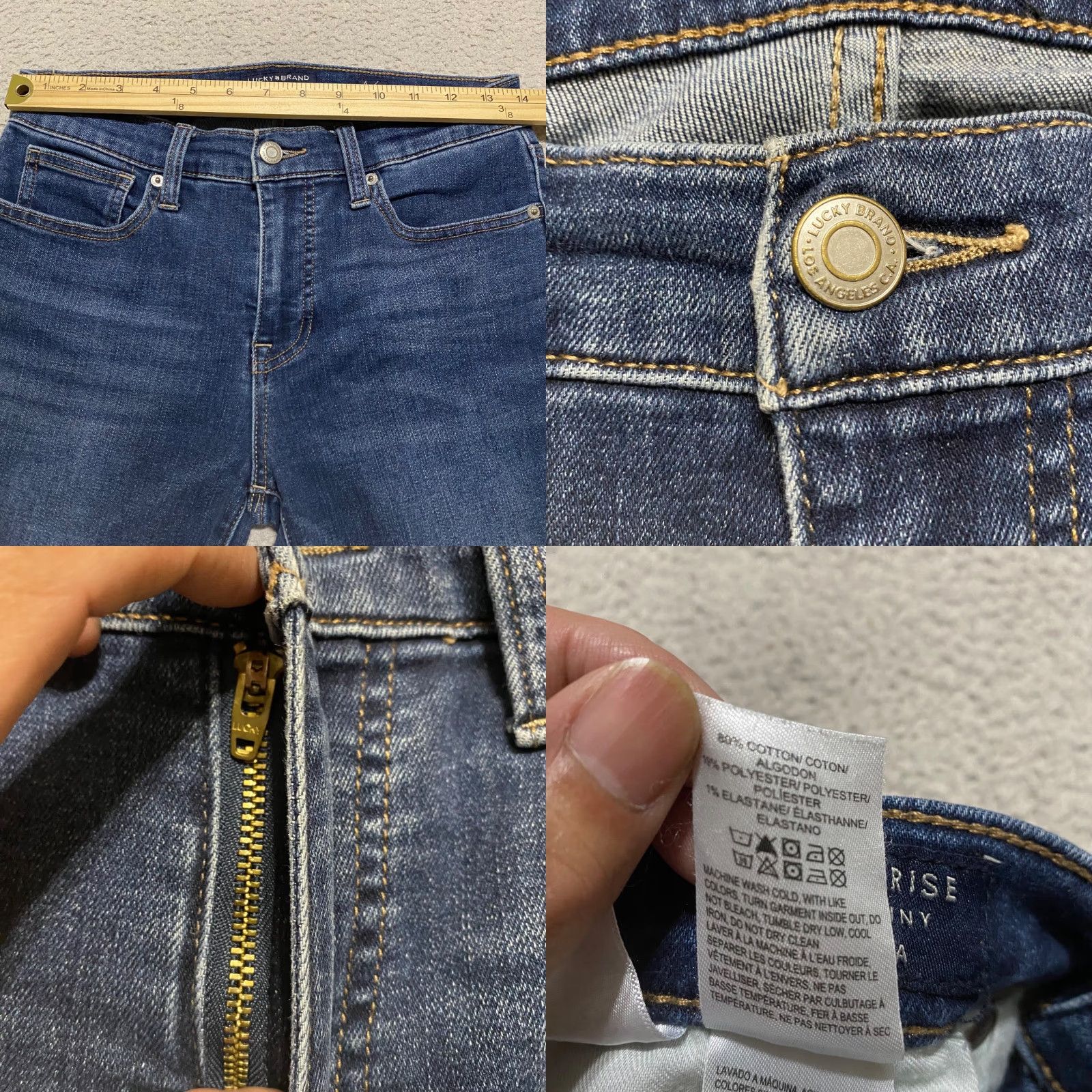 Lucky Brand Lucky Brand Jeans Womens Sz 6 Blue Denim Dark Wash Ava Skinny Mid Rise Size 28" / US 6 / IT 42 - 8 Thumbnail