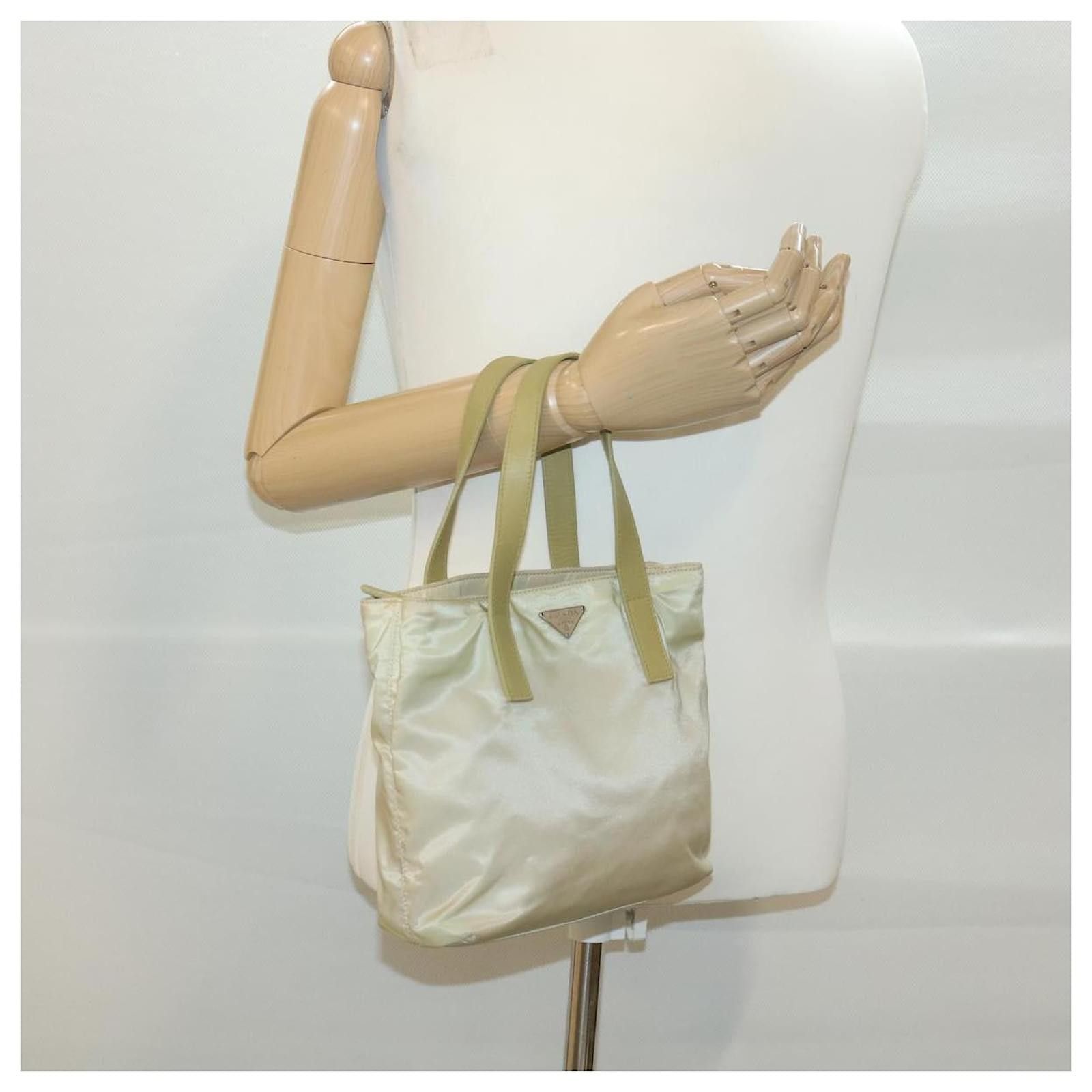 Prada Prada - Tessuto Basic Nylon Lino Beige Handbag City Card Size ONE SIZE - 3 Thumbnail
