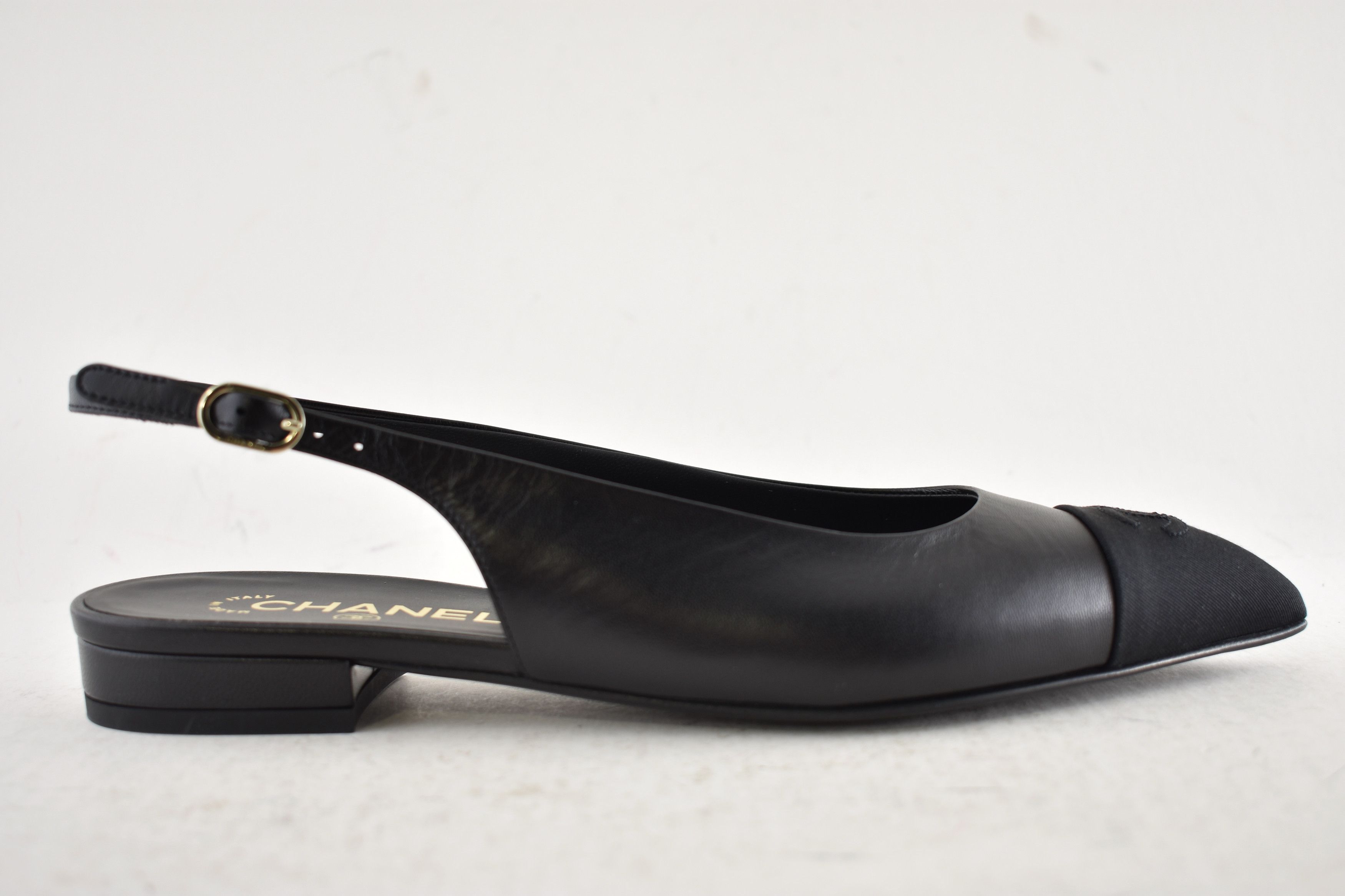 Chanel Chanel 24A CC Logo Coco Slingback Pointed Ballet Flat 38.5 Size US 8.5 / IT 38.5 - 5 Thumbnail