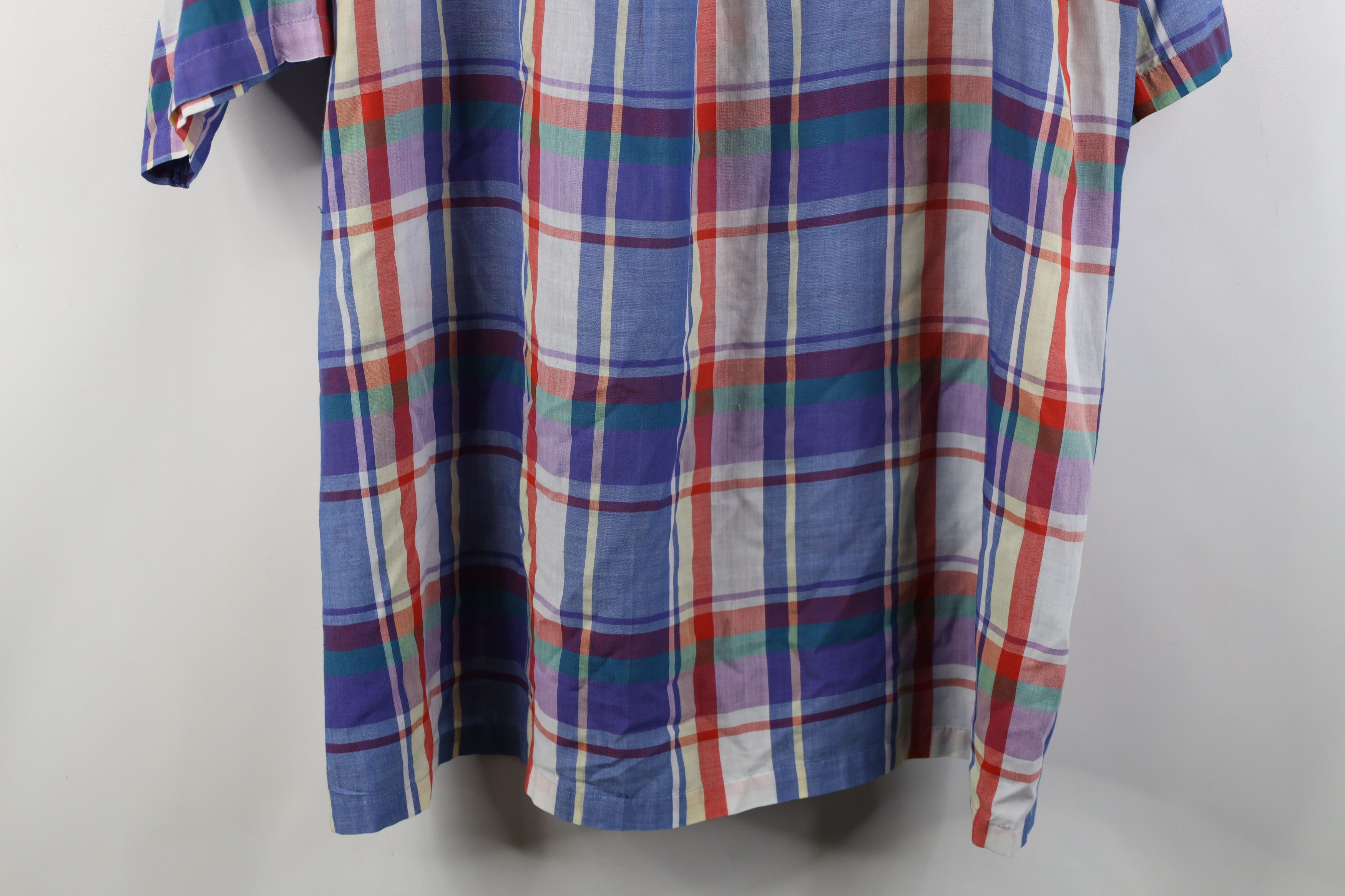 Vintage Vintage 90s Streetwear Madras Collared Button Down Shirt Size US XL / EU 56 / 4 - 13 Thumbnail