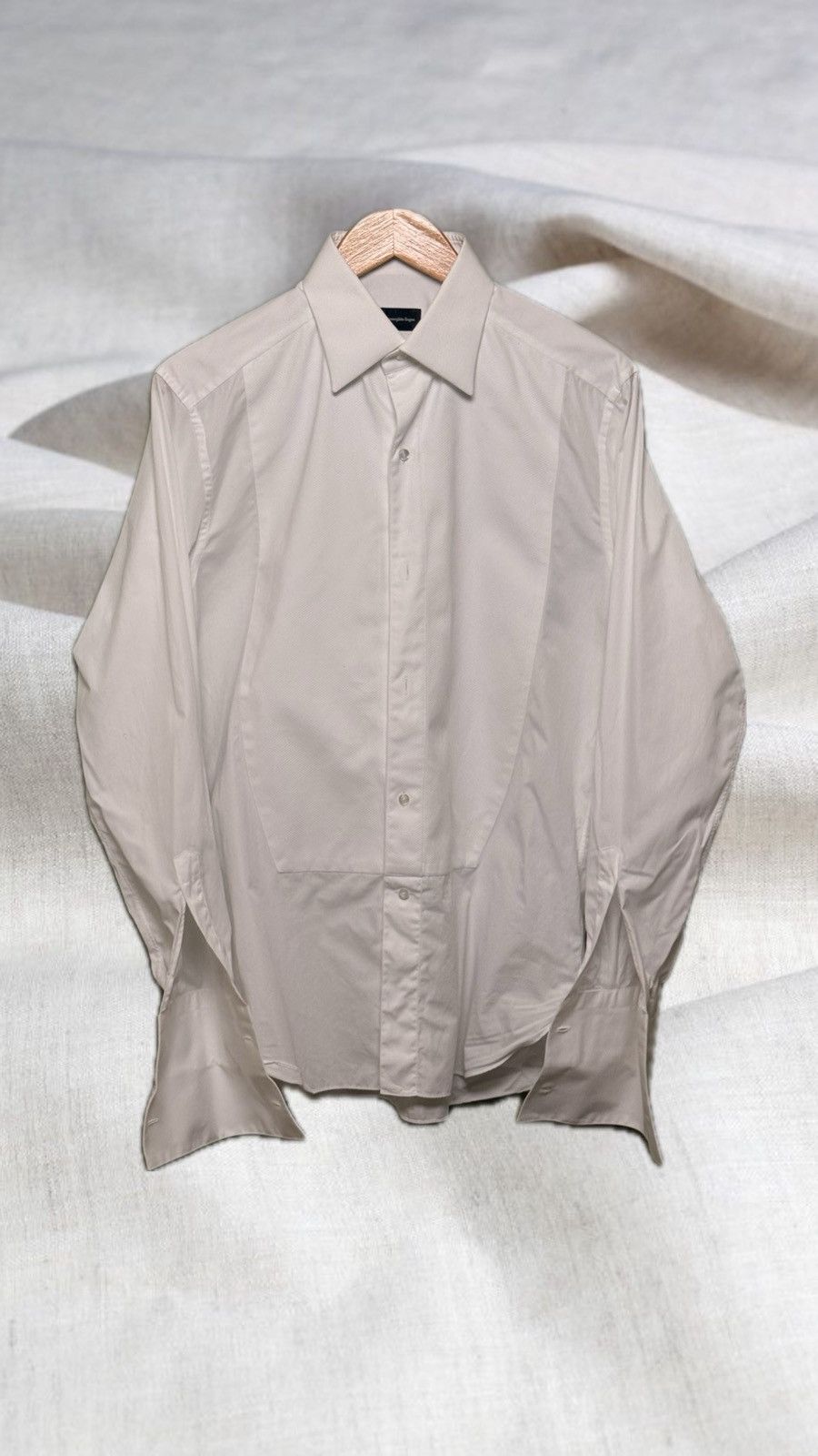 Ermenegildo Zegna Ermenegildo Zegna Formal Piquet Evening Shirt Size US M / EU 48-50 / 2 - 1 Thumbnail