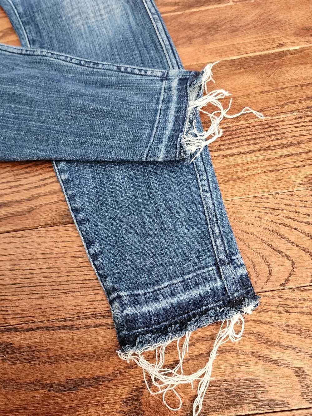AYR AYR The Riser Skinny Jeans 27 Raw Hem NYC Premium Denim Size 27" / US 4 / IT 40 - 10 Thumbnail