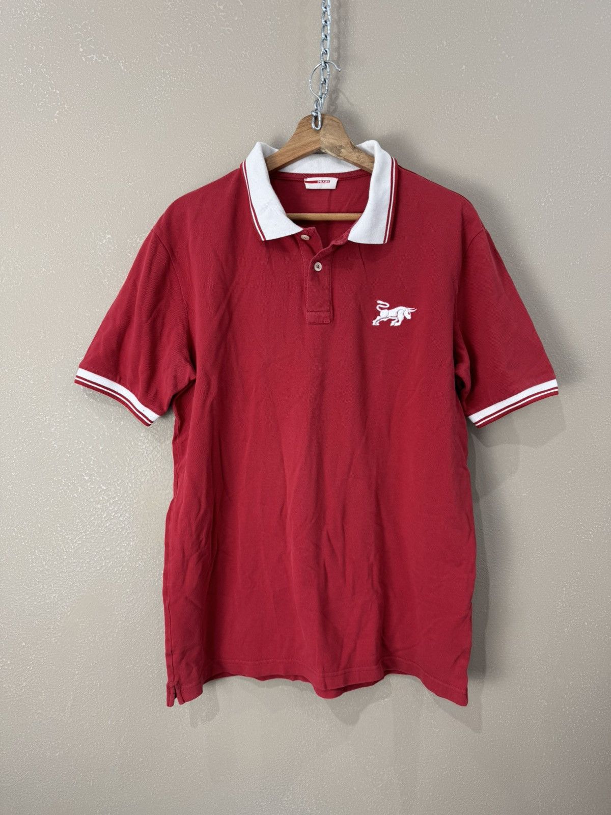 Prada 2016 Prada Bull Embroidery Logo Green Polo Shirt Size US XXL / EU 58 / 5 - 1 Thumbnail