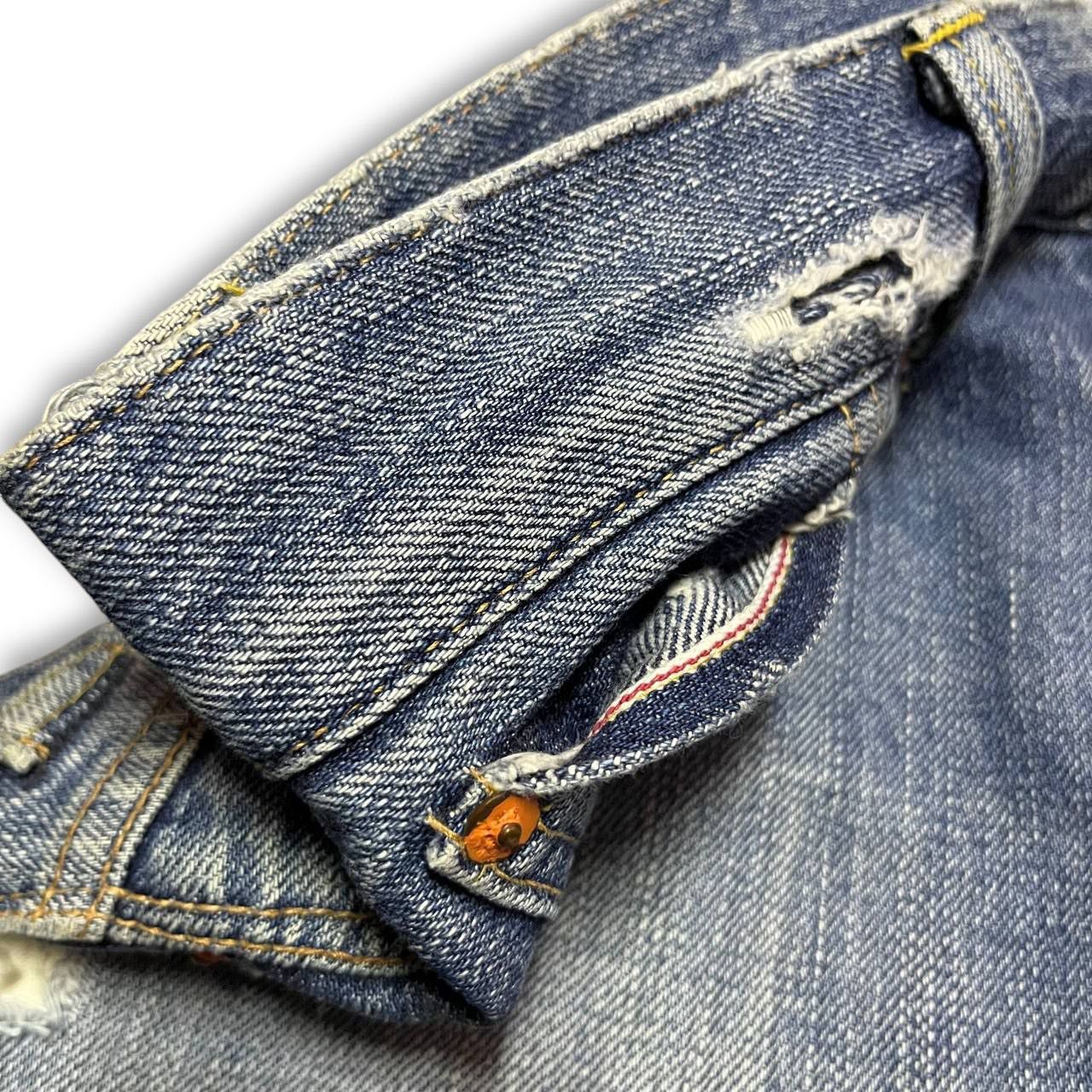 Edwin × Vintage Vintage Distressed Edwin Selvedge Denim Jeans Size US 34 / EU 50 - 7 Thumbnail