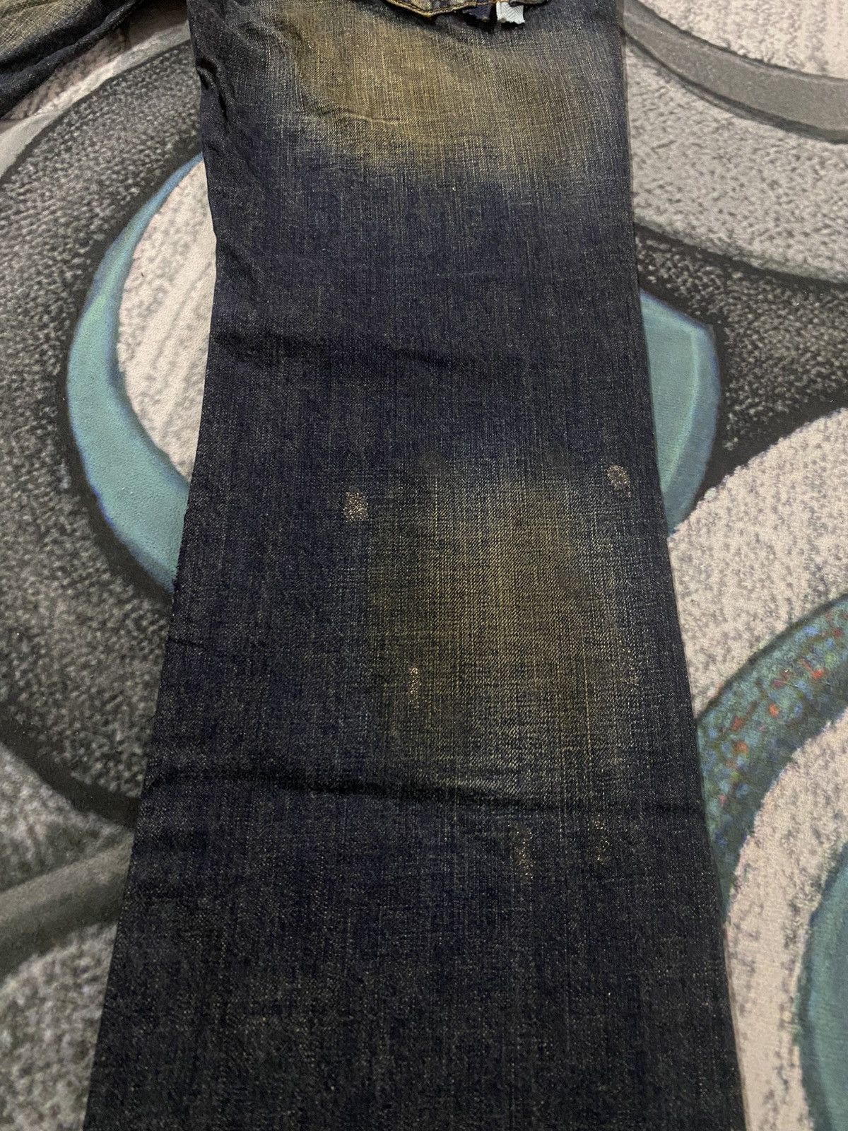 Japanese Brand Semantic Design Nicely Faded Zipper Back Pocket Jeans Size US 34 / EU 50 - 9 Thumbnail