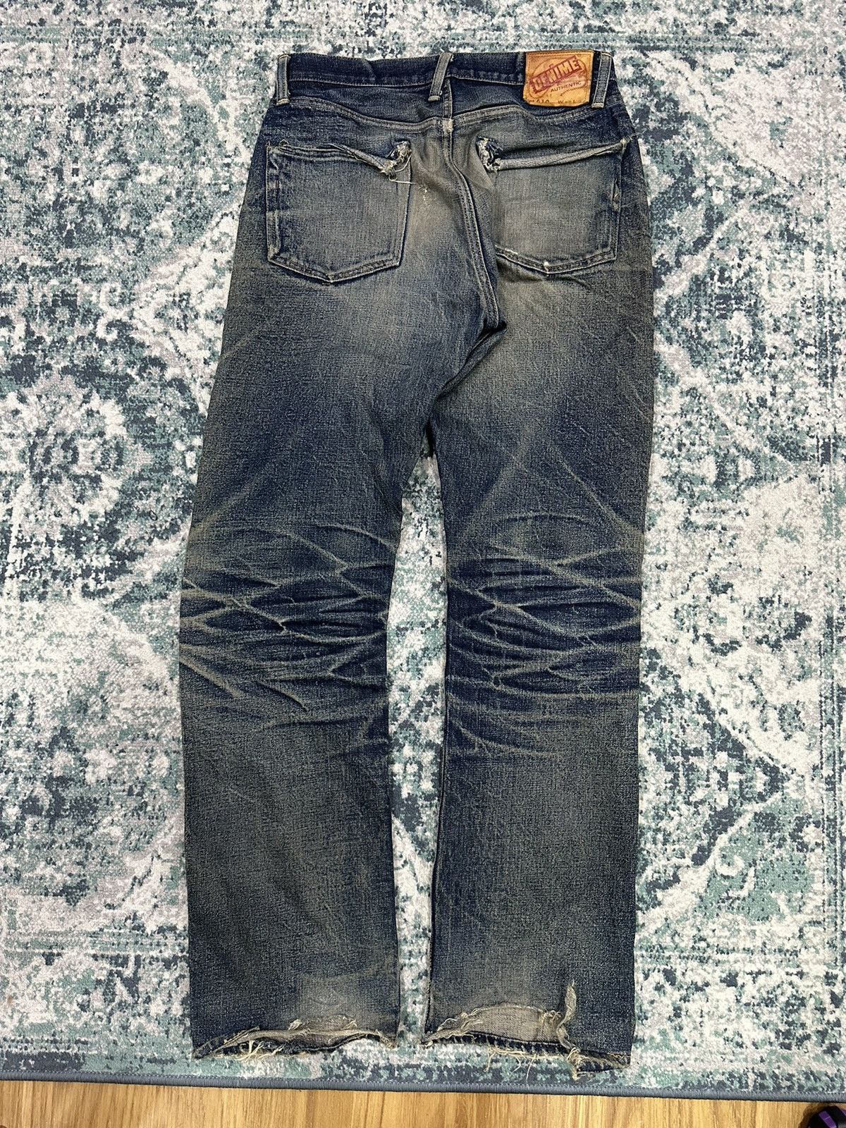 Denime Vintage Denime Faded Honeycomb Selvedge Distressed Jeans Size US 30 / EU 46 - 1 Thumbnail