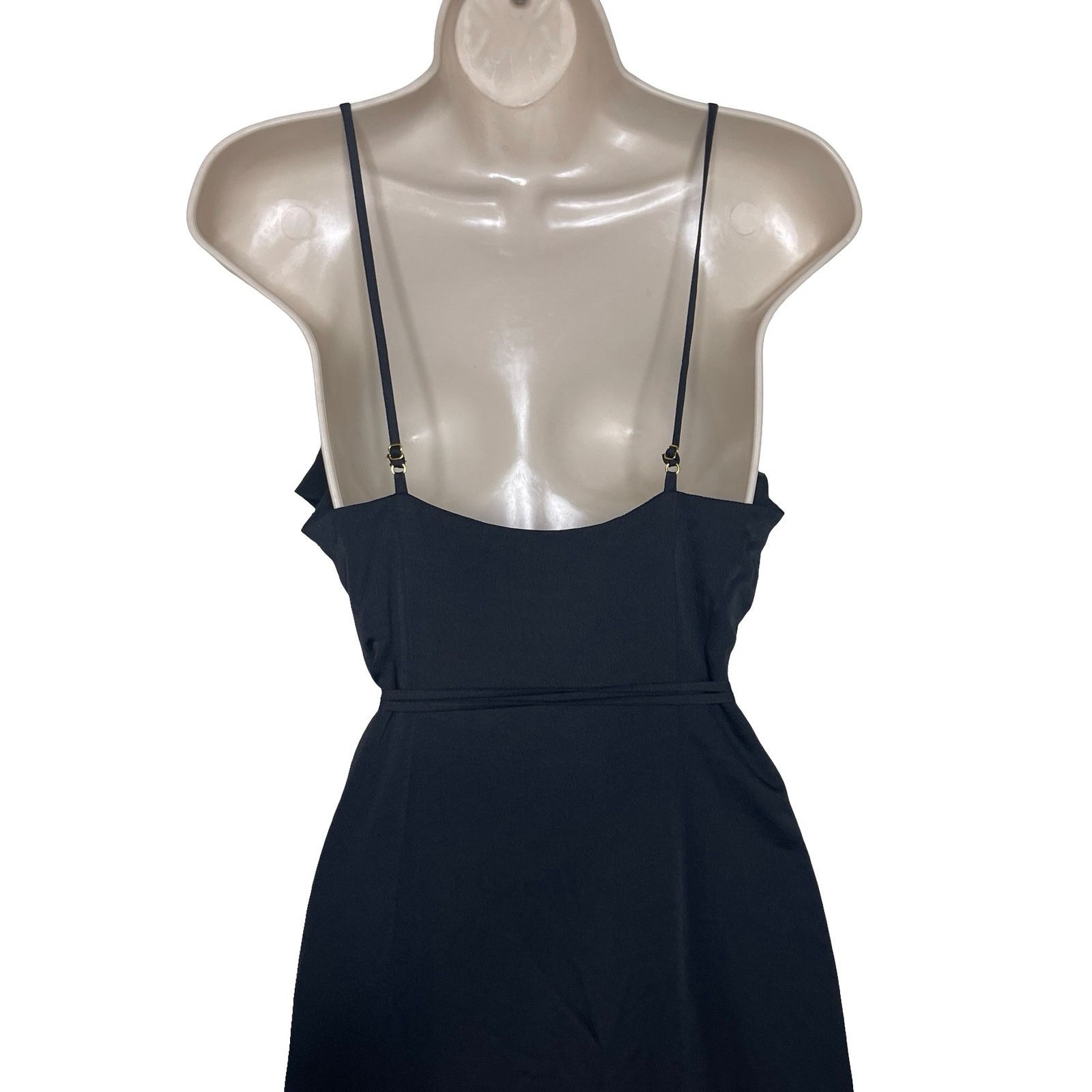 Shona Joy Shona Joy Black Luxe Bias Frill Wrap MIDI Dress sz 4 Size S / US 4 / IT 40 - 8 Thumbnail