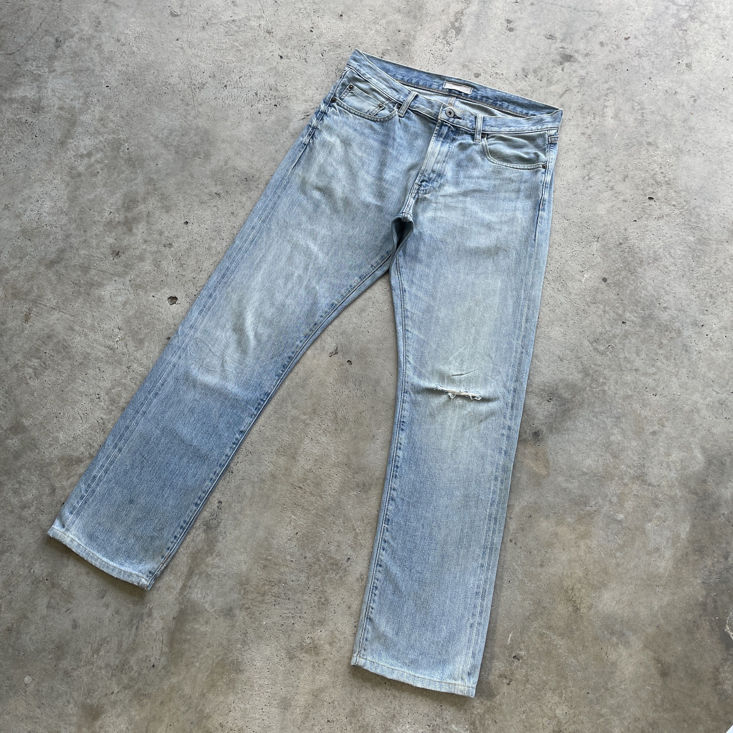 Japanese Brand VINTAGE JAPANESE FADED JEANS DISTRESSED DENIM PANTS W33 Size US 33 - 1 Thumbnail