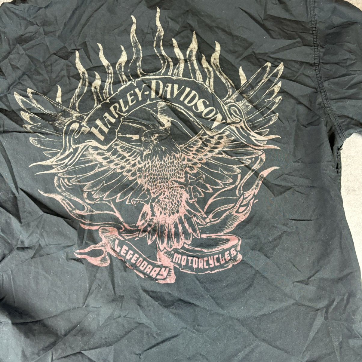 Harley Davidson Y2k black Harley davidson eagle button up Size US M / EU 48-50 / 2 - 2 Thumbnail