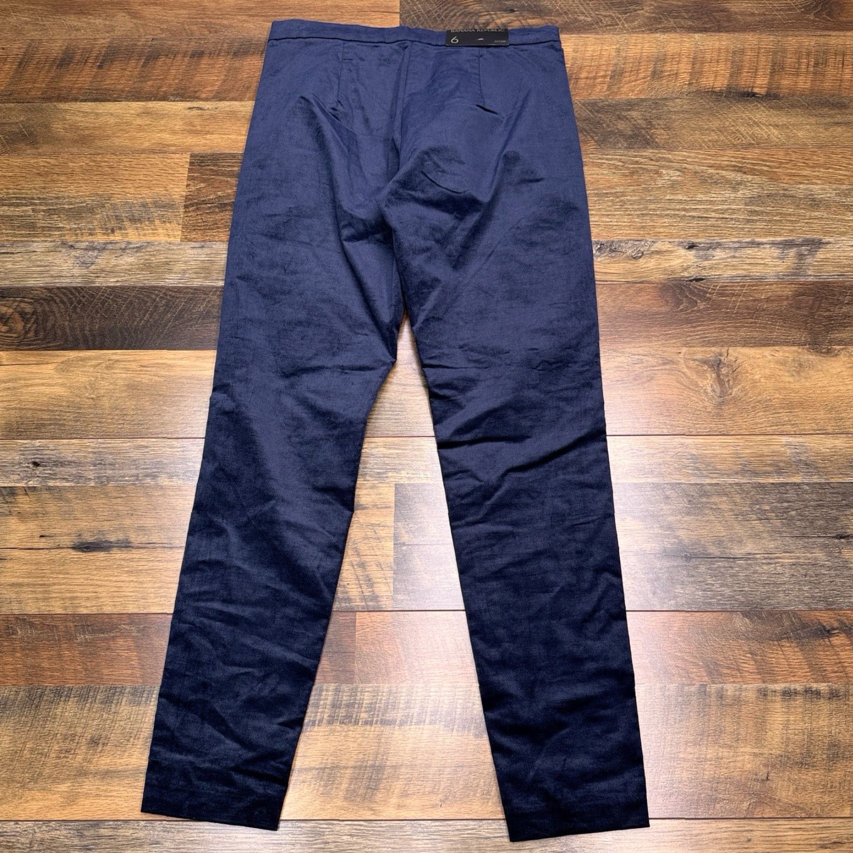 Banana Republic Banana Republic Devon Ankle Pants Womens 6 Blue Velvet Stretch New Size 28" / US 6 / IT 42 - 2 Thumbnail