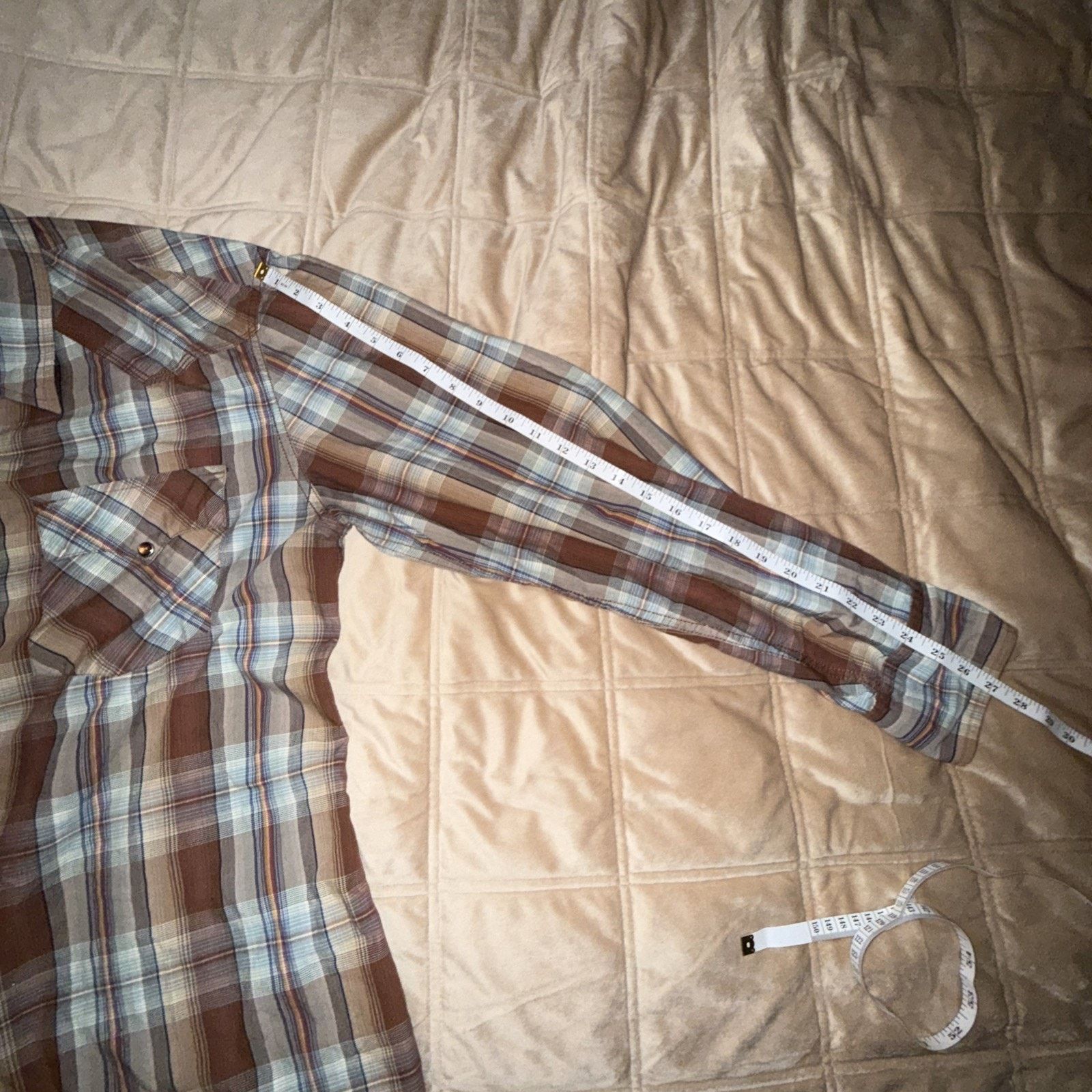 Calvin Klein Calvin Klein Mens XL Brown Plaid Cowboy Rodeo Western Retro Size US XL / EU 56 / 4 - 10 Thumbnail