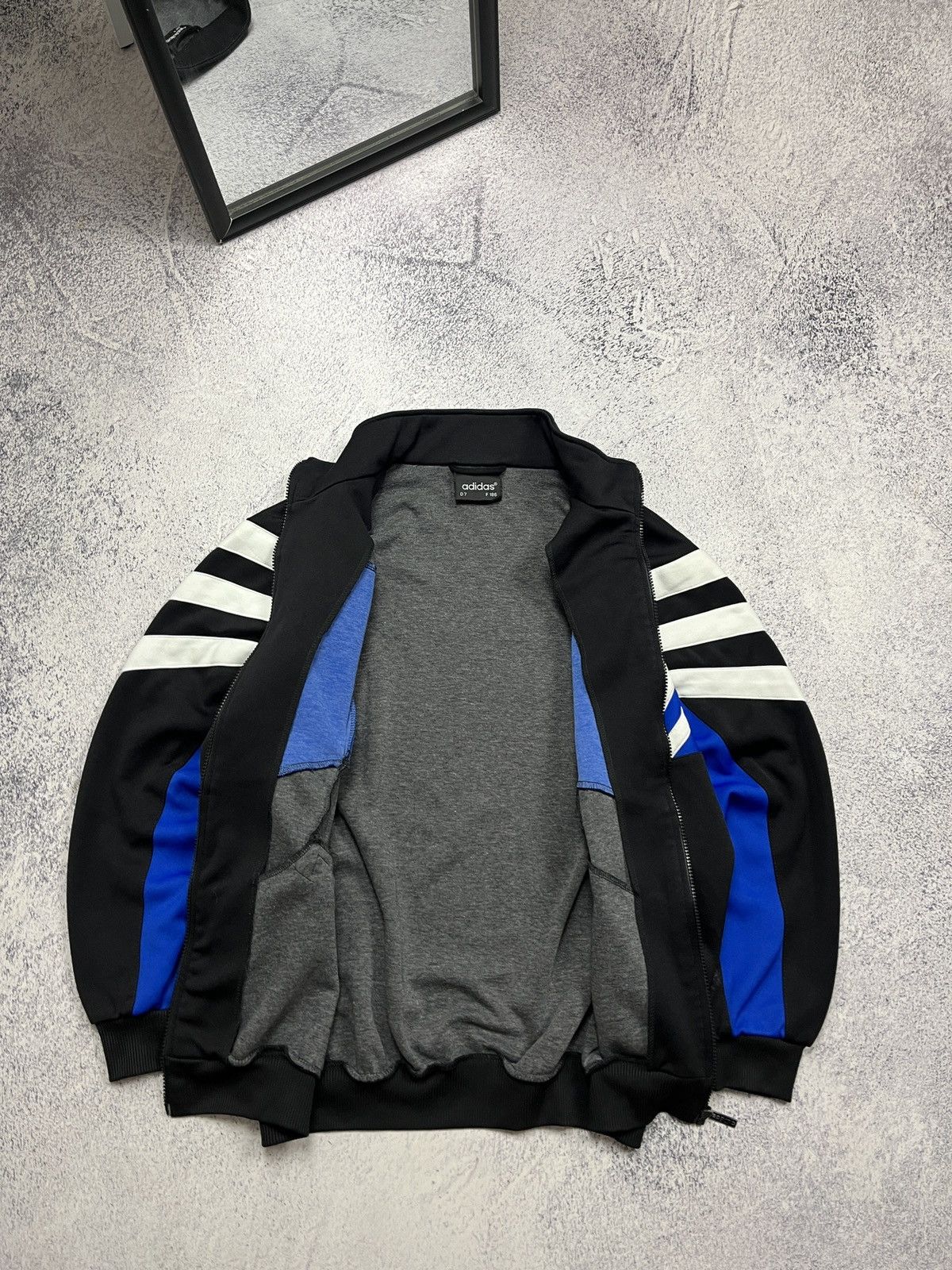 Adidas Rare Vintage Adidas Football Track Jacket Blue & Black 90’s Size US L / EU 52-54 / 3 - 7 Thumbnail