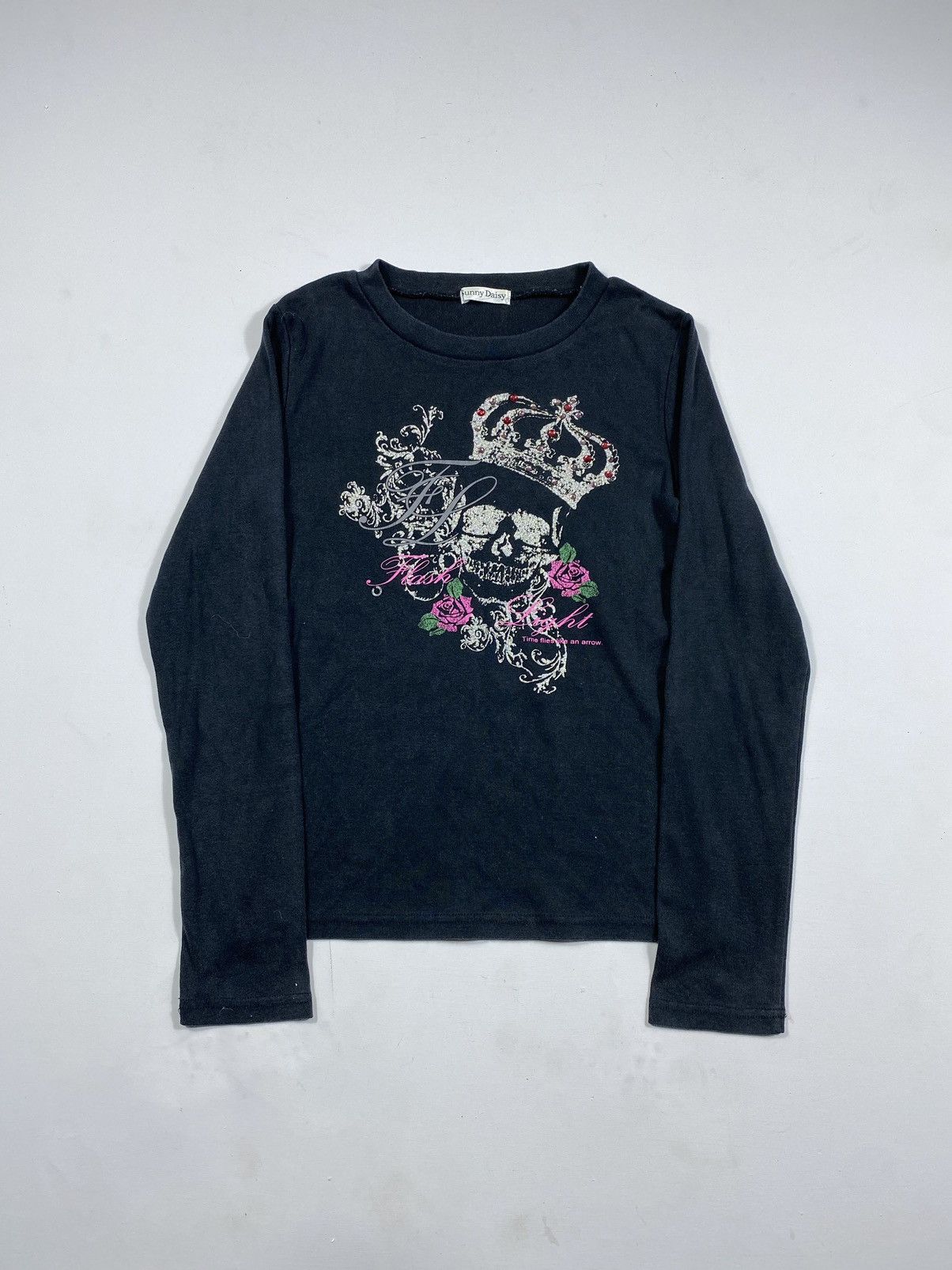 image of Beauty Beast x Vintage Japanese Sunny Daisy Black Summer Punkstyle, Men's (Size Medium)