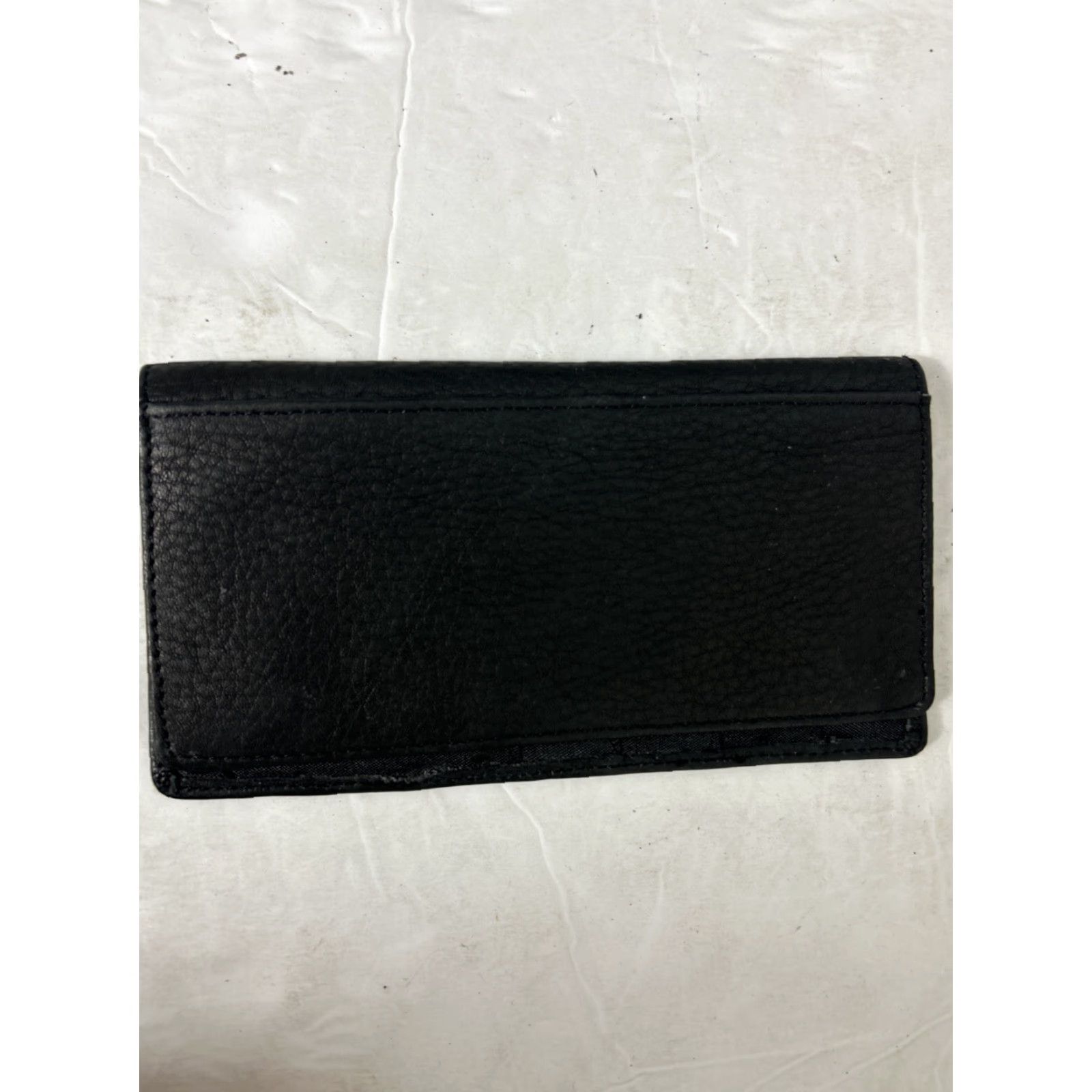 Fossil VINTAGE Fossil Pebbled Leather Black Bifold Thin Wallet 6.5x3.5 Size ONE SIZE - 5 Thumbnail