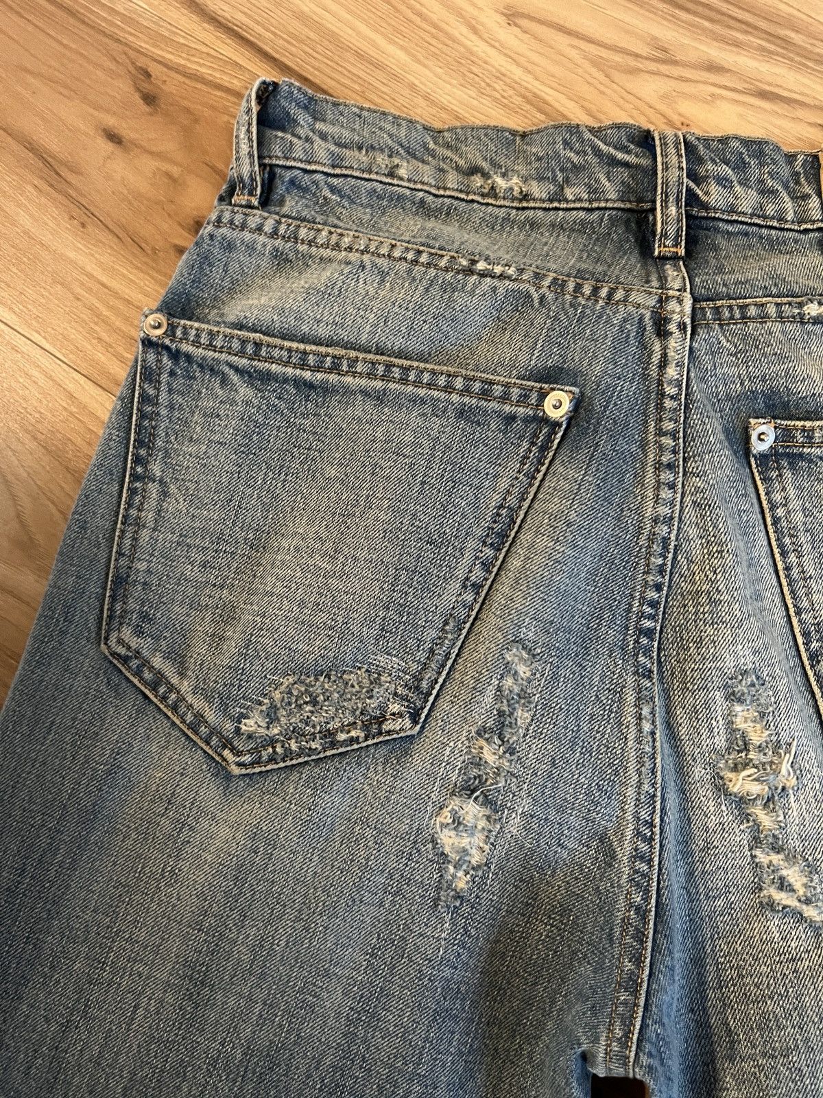 No Faith Studios No Faith Studios Italian Sewn & Worn Bootcut Denim Size US 31 - 11 Thumbnail